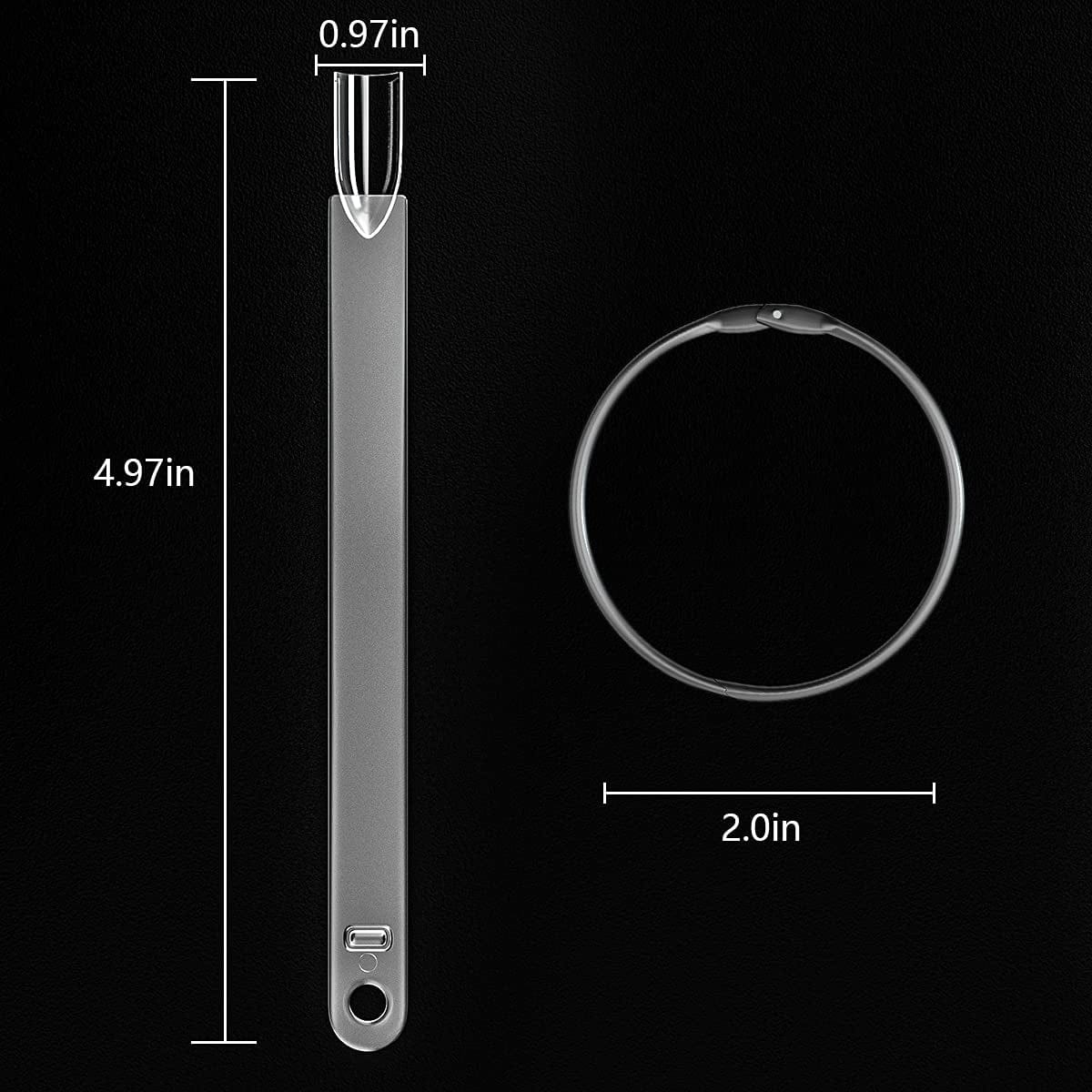 100Pcs Fan-Shaped Nail Swatch Sticks, False Fake Nail Art Tips Sticks Polish Gel Salon Display Practice Tools with Metal Split Ring Holder (Clear) Health & Beauty > Personal Care > Cosmetics > Cosmetic Tools > Nail Tools SUBAY