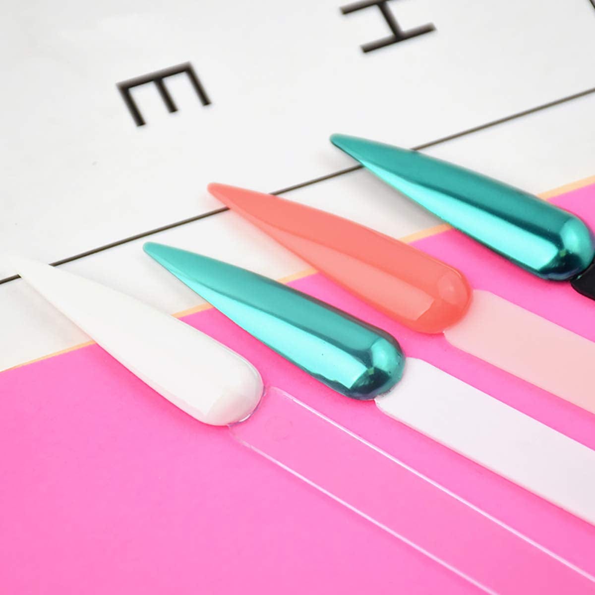 100Pcs GOGOONLY Nail Display Sticks Transparent Stiletto Tips Nail Art Display Chart Fan Board Acrylic False Tips Practice Tool Nail Polish Sample Color Showcase with Ring (100 Pcs - Clear) Health & Beauty > Personal Care > Cosmetics > Cosmetic Tools > Nail Tools GOGOONLY