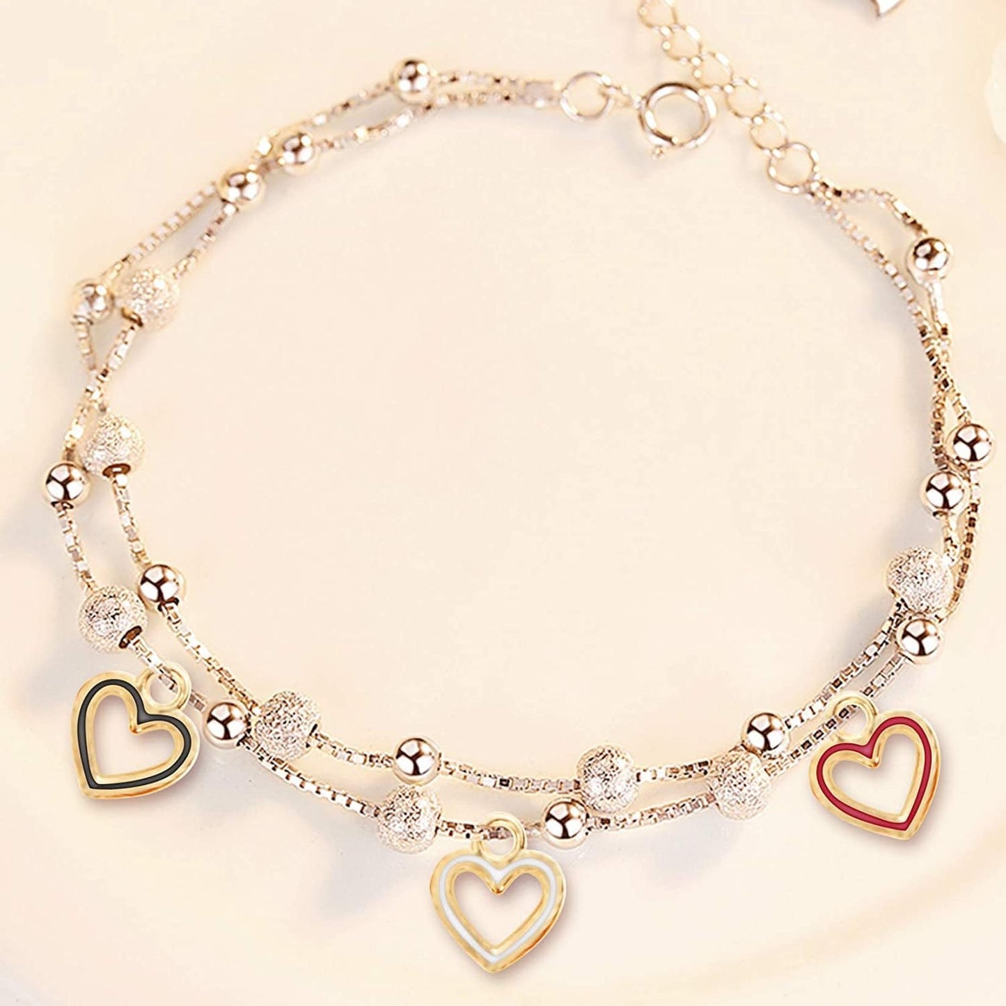 100Pcs Heart Circle Enamel Charms Pendants Beads Mother'S Day Hawaii Style Dangle Accessories for Valentine'S Day DIY Craft Necklace Bracelet Jewelry Making