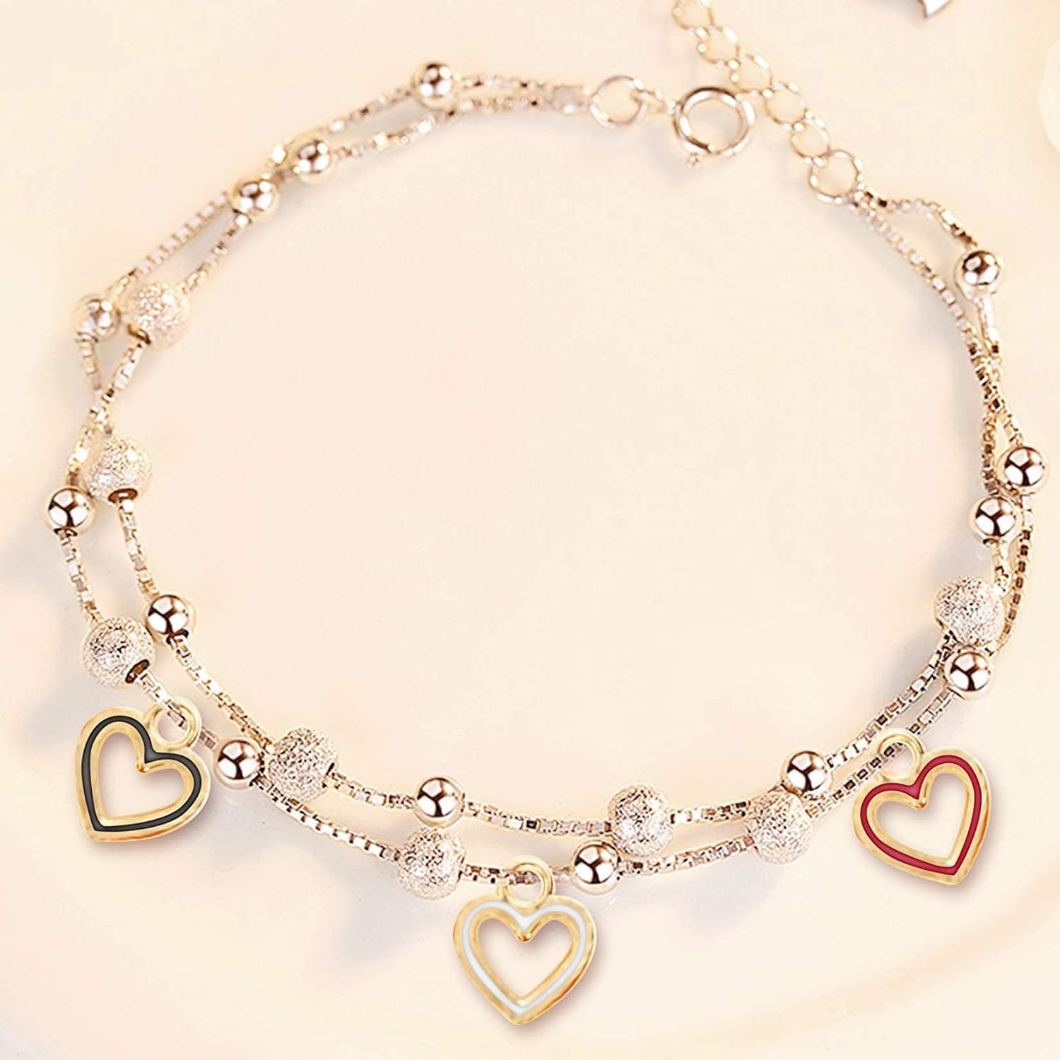 100Pcs Heart Circle Enamel Charms Pendants Beads Mother'S Day Hawaii Style Dangle Accessories for Valentine'S Day DIY Craft Necklace Bracelet Jewelry Making