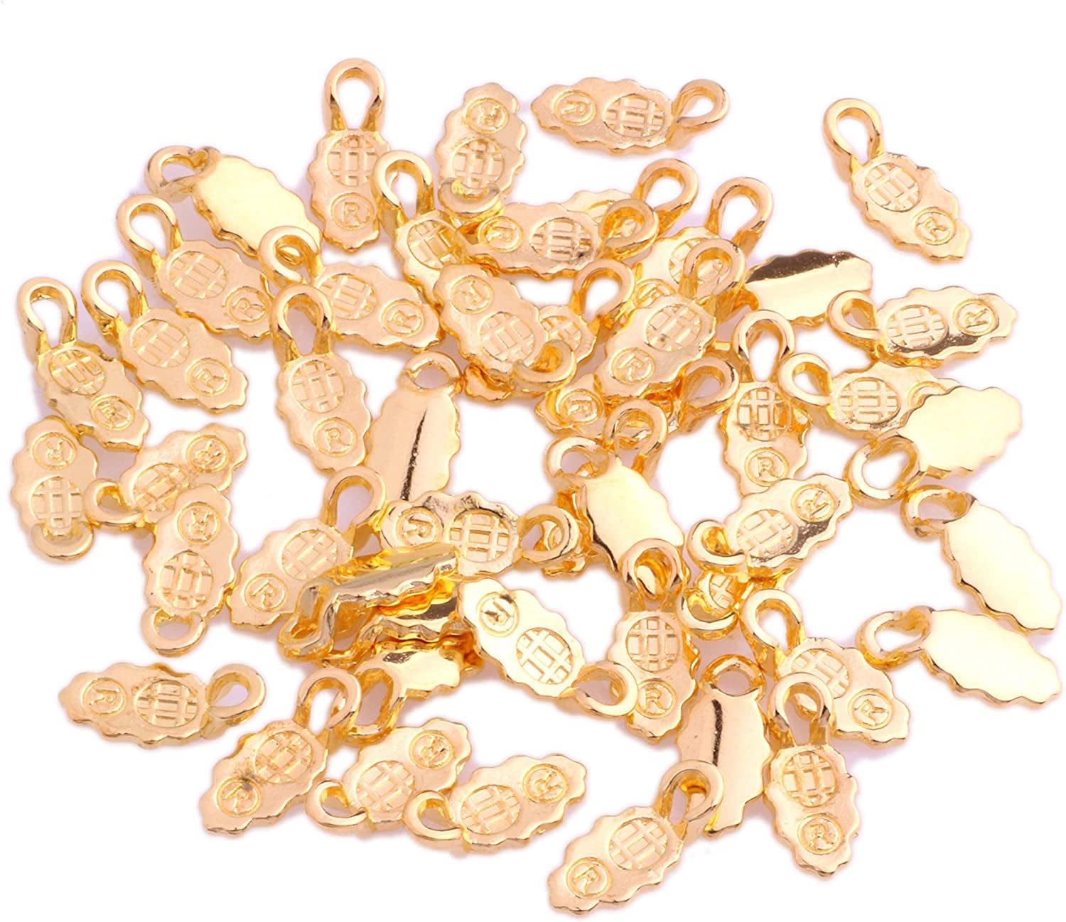 100Pcs Mix Color Style Spoon Glue on Bail for Earring Bails or Scrabble and Glass Pendants Charms Connector Jewelry 11637