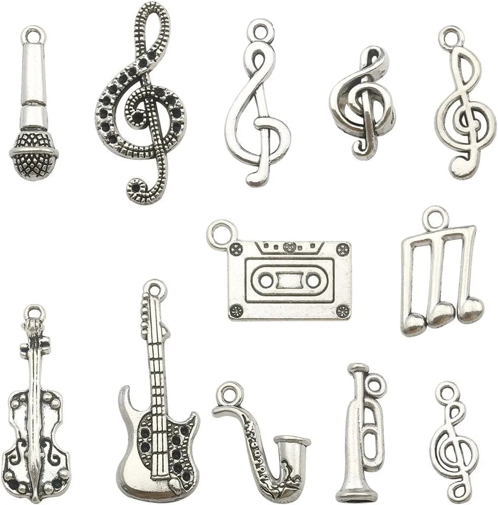 100Pcs Mix Silver Tree Flower Charms Collection, Bulk Mini Small Little Charms Metal Pendant Craft Supplies Findings for Necklace and Bracelet Jewelry Making (HM291) Style 7