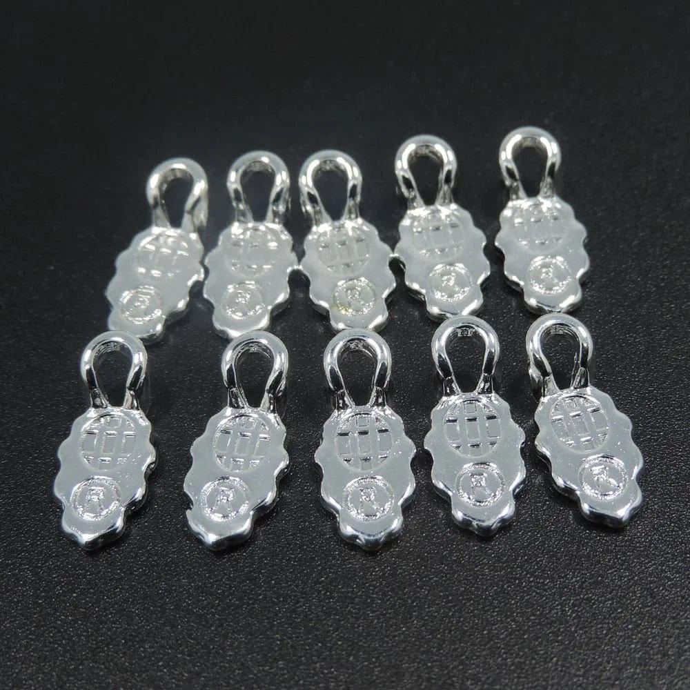 100Pcs Silver Plated Spoon Glue on Bail for Earring Bails or Scrabble and Glass Pendants Charms Connector Jewelry Decor