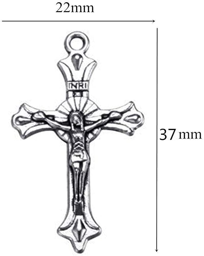 105Pcs Antique Silver Cross Charms Pendants Jewelry Findings for Making Bracelet and Necklace for DIY Jewelry 37X22Mm