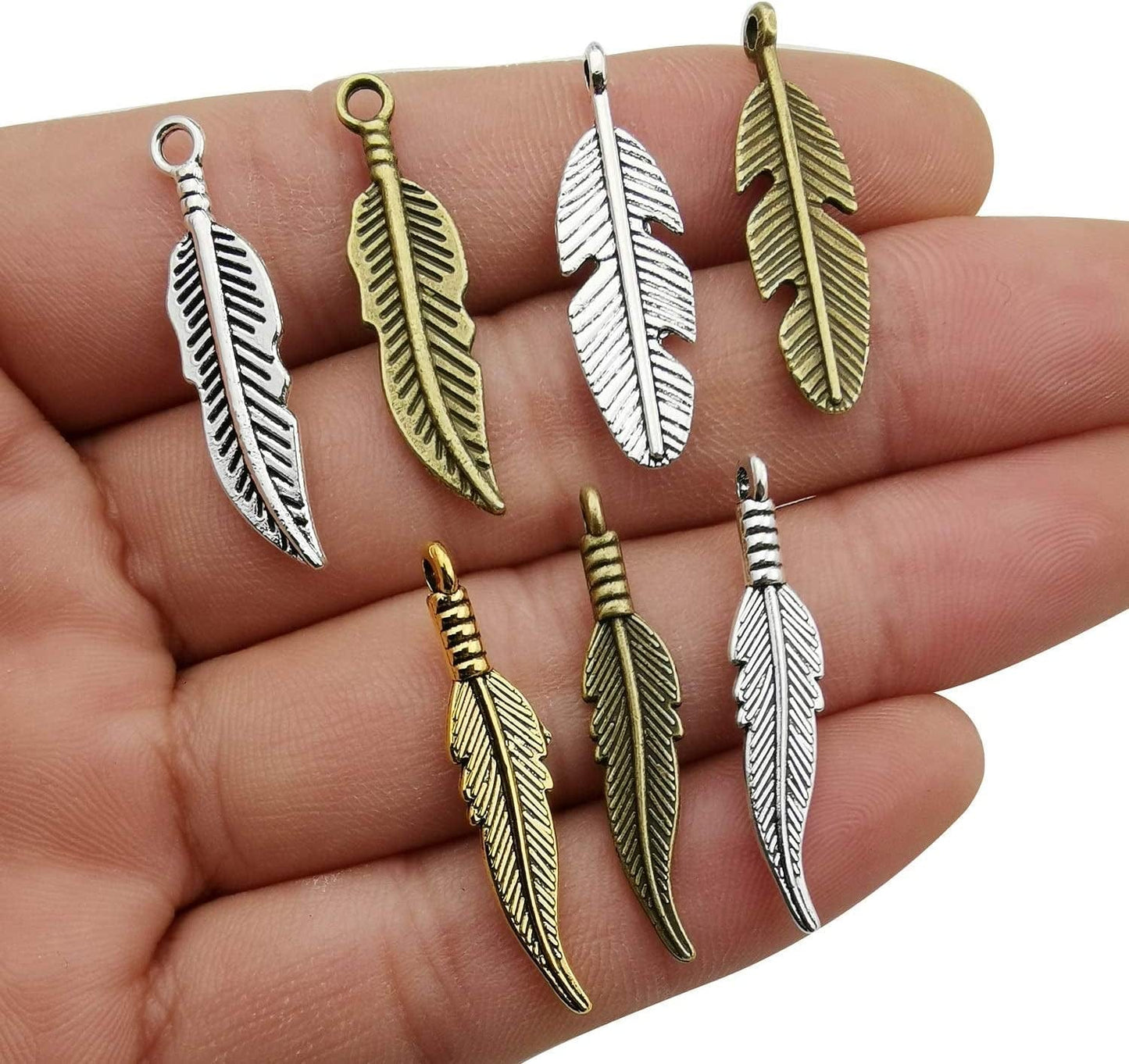 105Pcs Craft Supplies Dream Catcher Feather Wing Charms Pendants for Jewelry Making Findings Accessory for DIY Bracelet Necklace (M241)