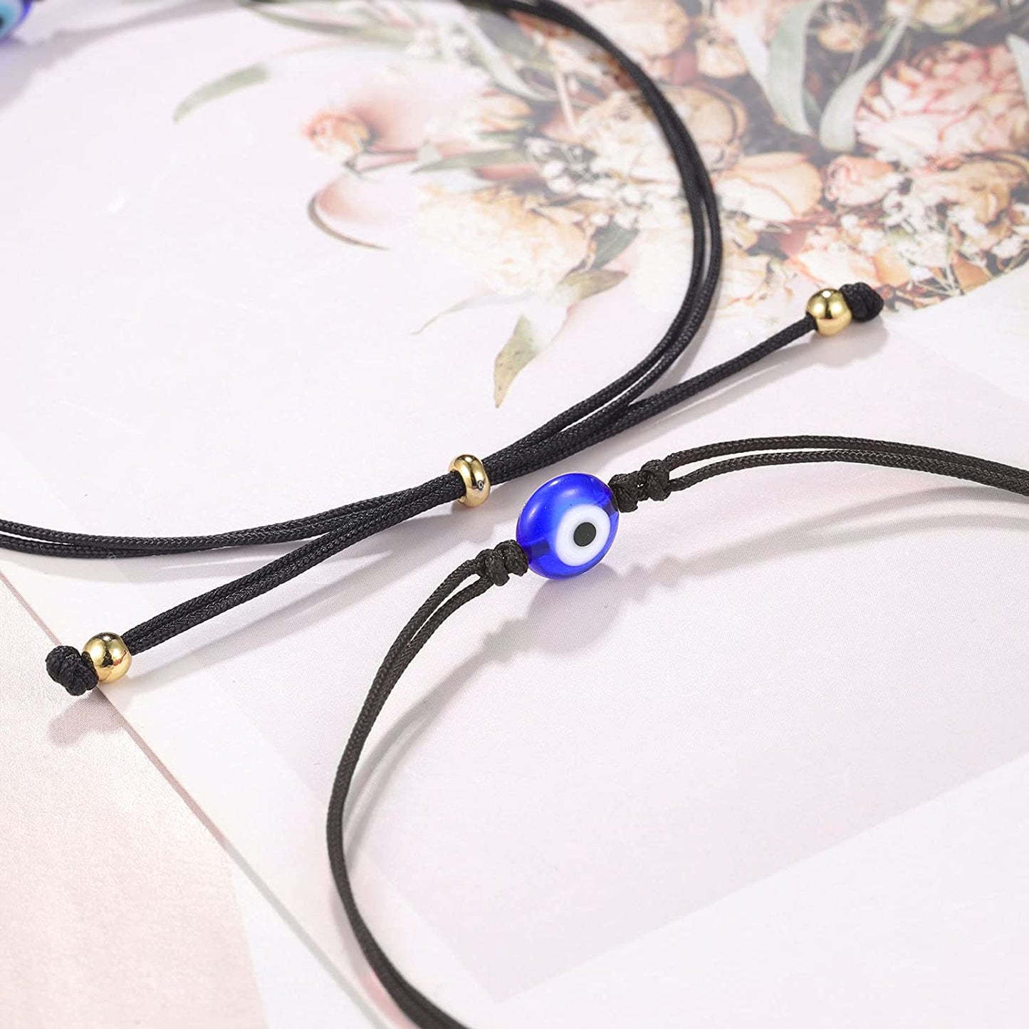 Evil Eye Bracelets/ Anklet Protection Ojo Turco Handmade String Bracele for Women Men Family Apparel & Accessories > Jewelry > Anklets UNGENT THEM