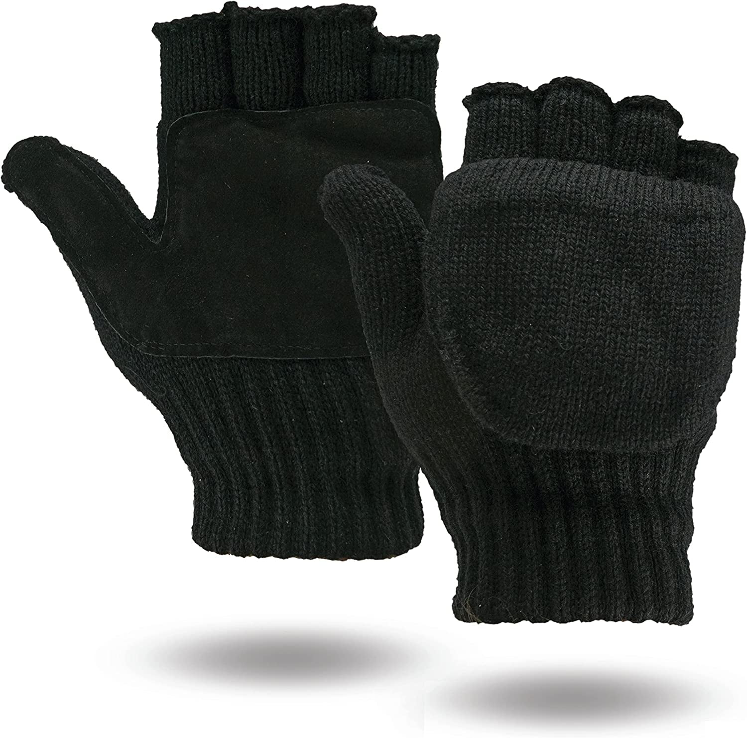 Illinois Glove Company 360 Rag Wool Glomitt Flip Mitten 3M Thinsulate Lined Tan Apparel & Accessories > Clothing Accessories > Gloves & Mittens Illinois Glove Company Black X-Large