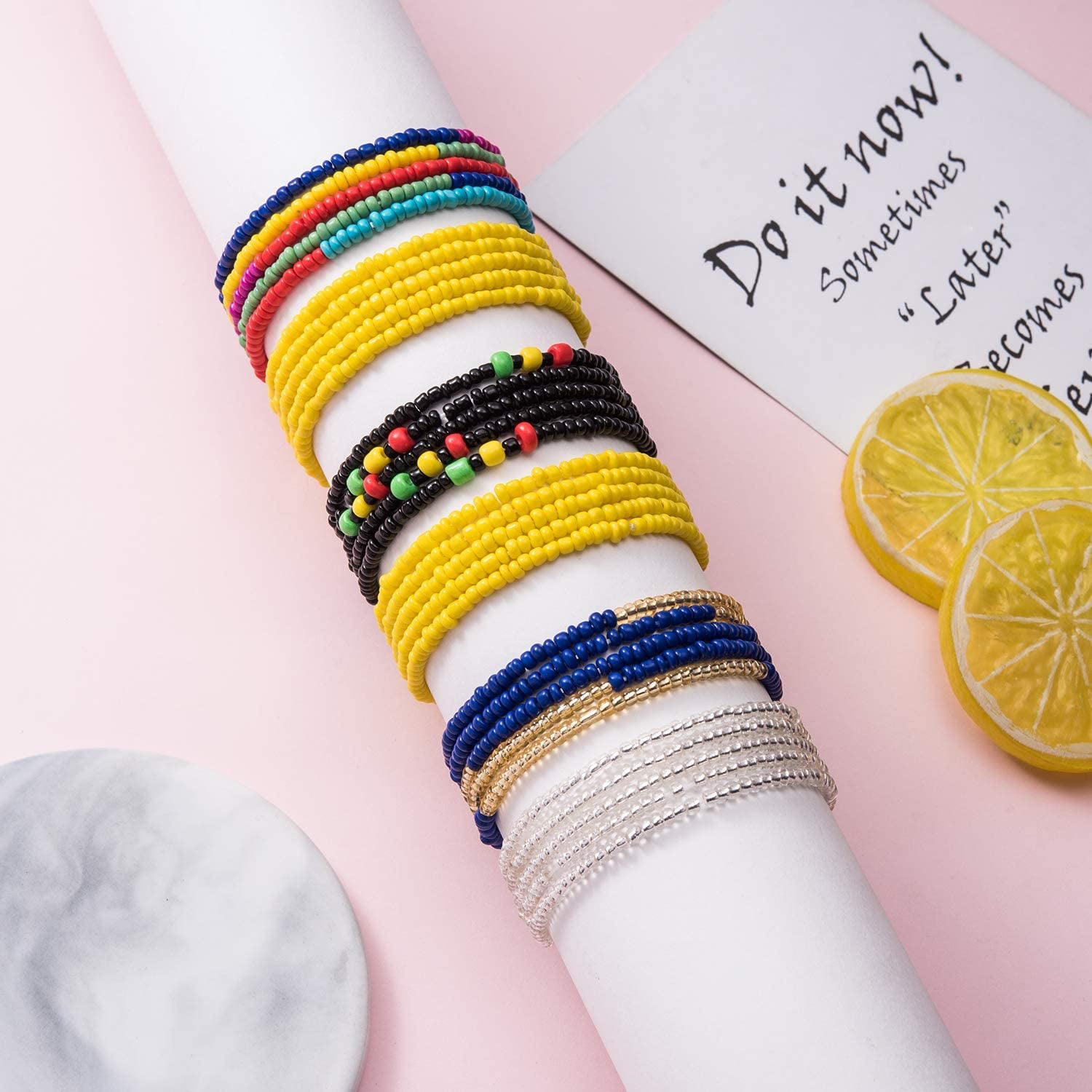 WFYOU 18-24 Pcs Waist Beads for Women Colorful African Waist Beads Body Belly Waist Chain Summer Bikini Jewelry for Woman Girl Apparel & Accessories > Jewelry > Body Jewelry WFYOU