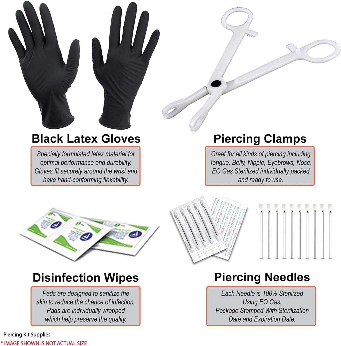 Bodyj4You 200PC Professional Body Piercing Kit 14G 16G Belly Ring Labret Tongue Tragus Jewelry Apparel & Accessories > Jewelry > Body Jewelry BodyJ4You