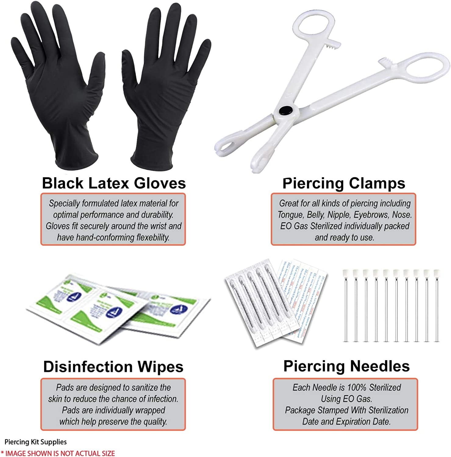 Bodyj4You 200PC Professional Body Piercing Kit 14G 16G Belly Ring Labret Tongue Tragus Jewelry Apparel & Accessories > Jewelry > Body Jewelry BodyJ4You