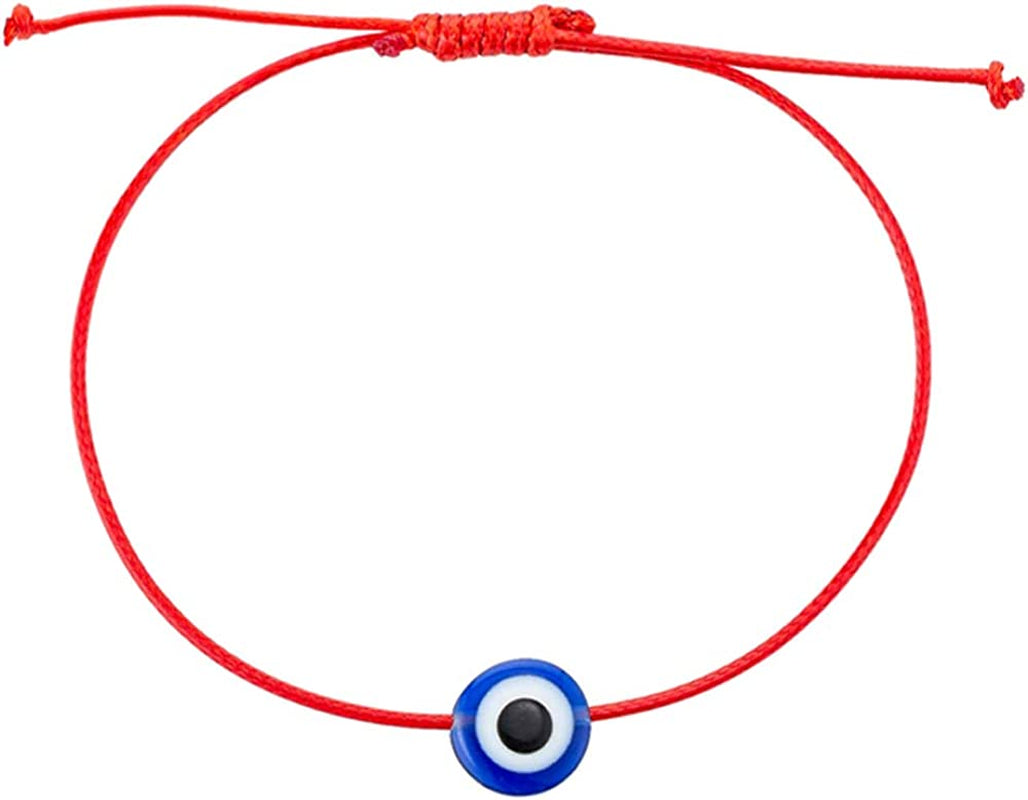 Handmade String Evil Eye Bracelet for Women Men Girls Boys Black Red Thread Adjustable Bracelets Minimalist Jewelry Apparel & Accessories > Jewelry > Bracelets kelistom red eye-2