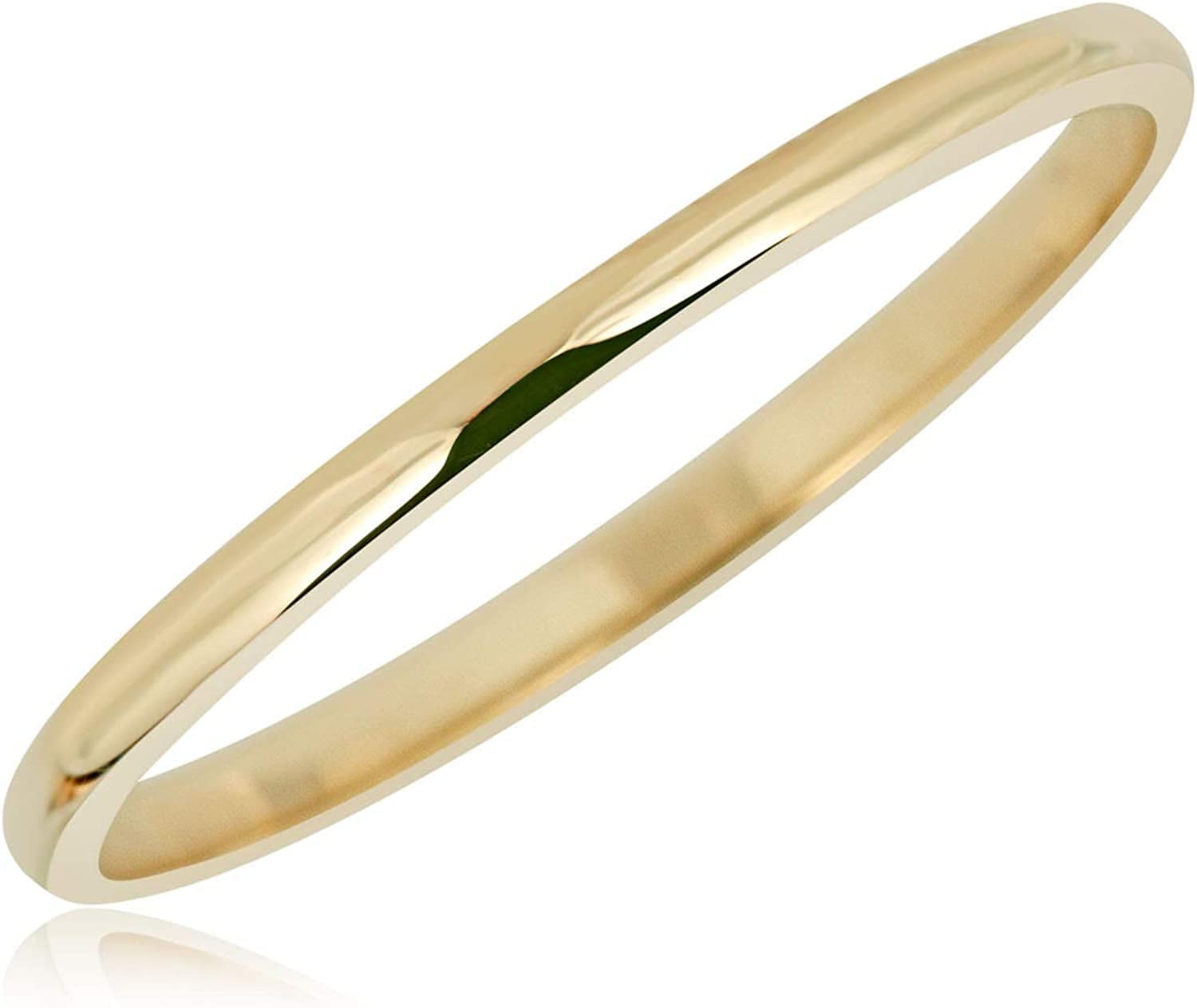 10K Yellow Gold Plain Band Stackable Ring- Size 1-8 7