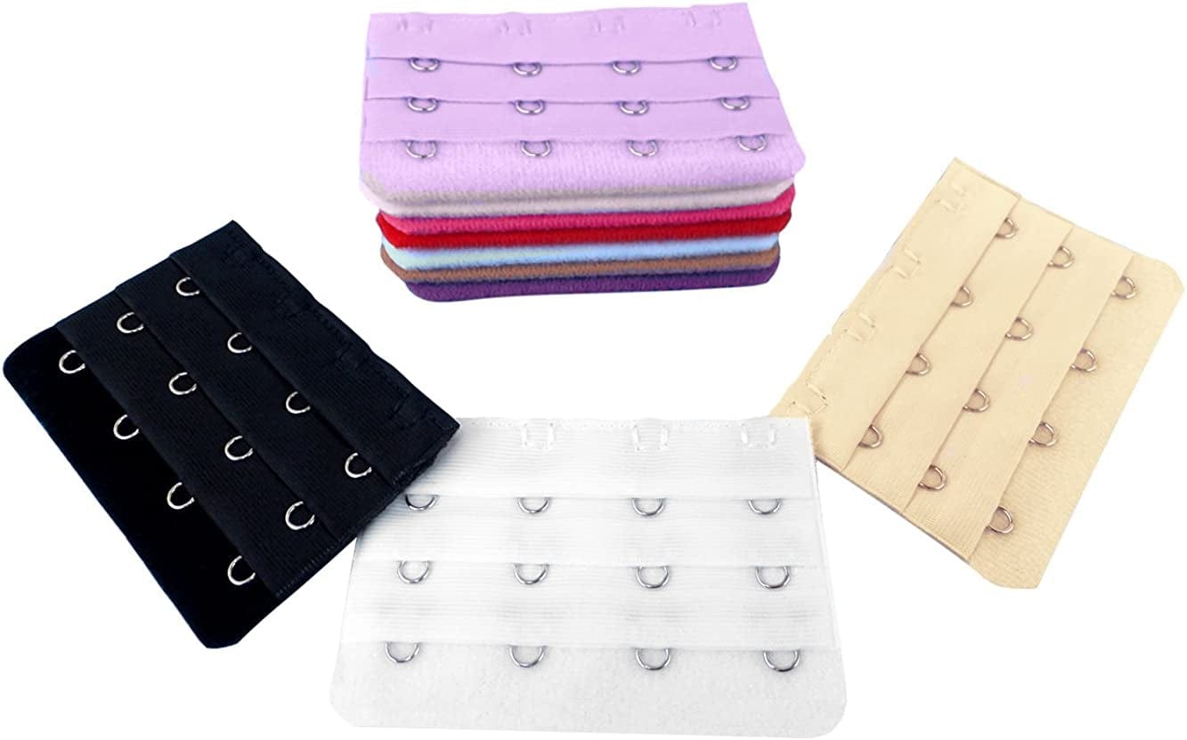 10Pcs 4 Hook Bra Extender Strap 3/4” Width Spacing Bra Extension Assorted Color