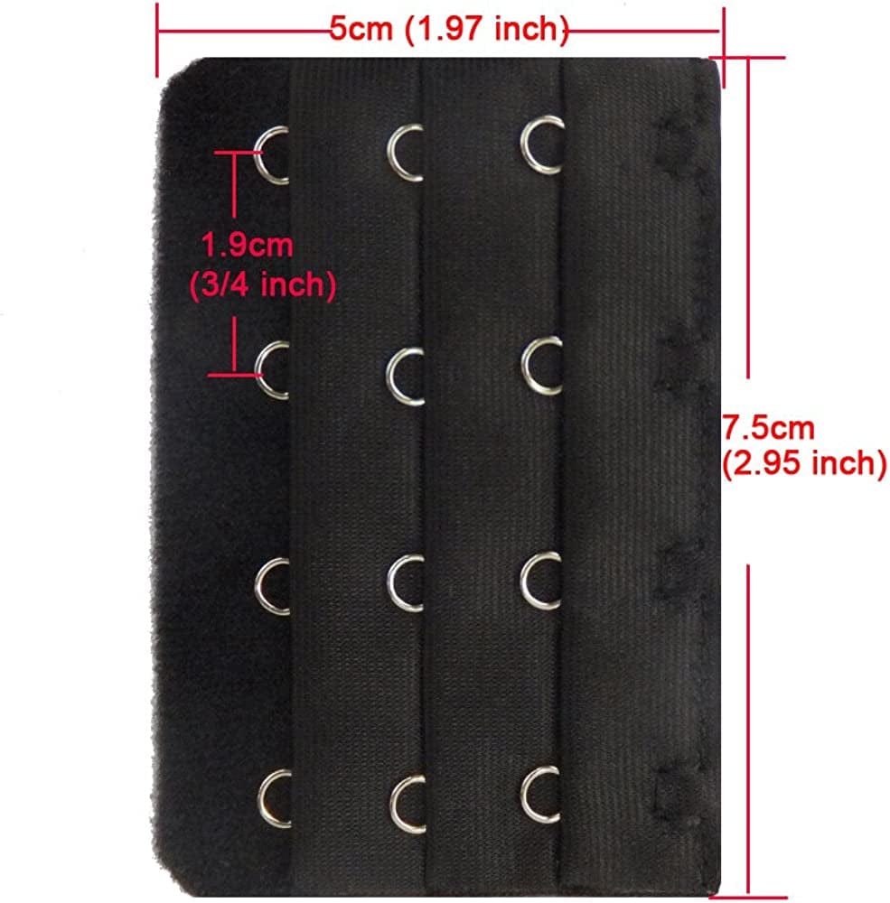 10Pcs 4 Hook Bra Extender Strap 3/4” Width Spacing Bra Extension Assorted Color