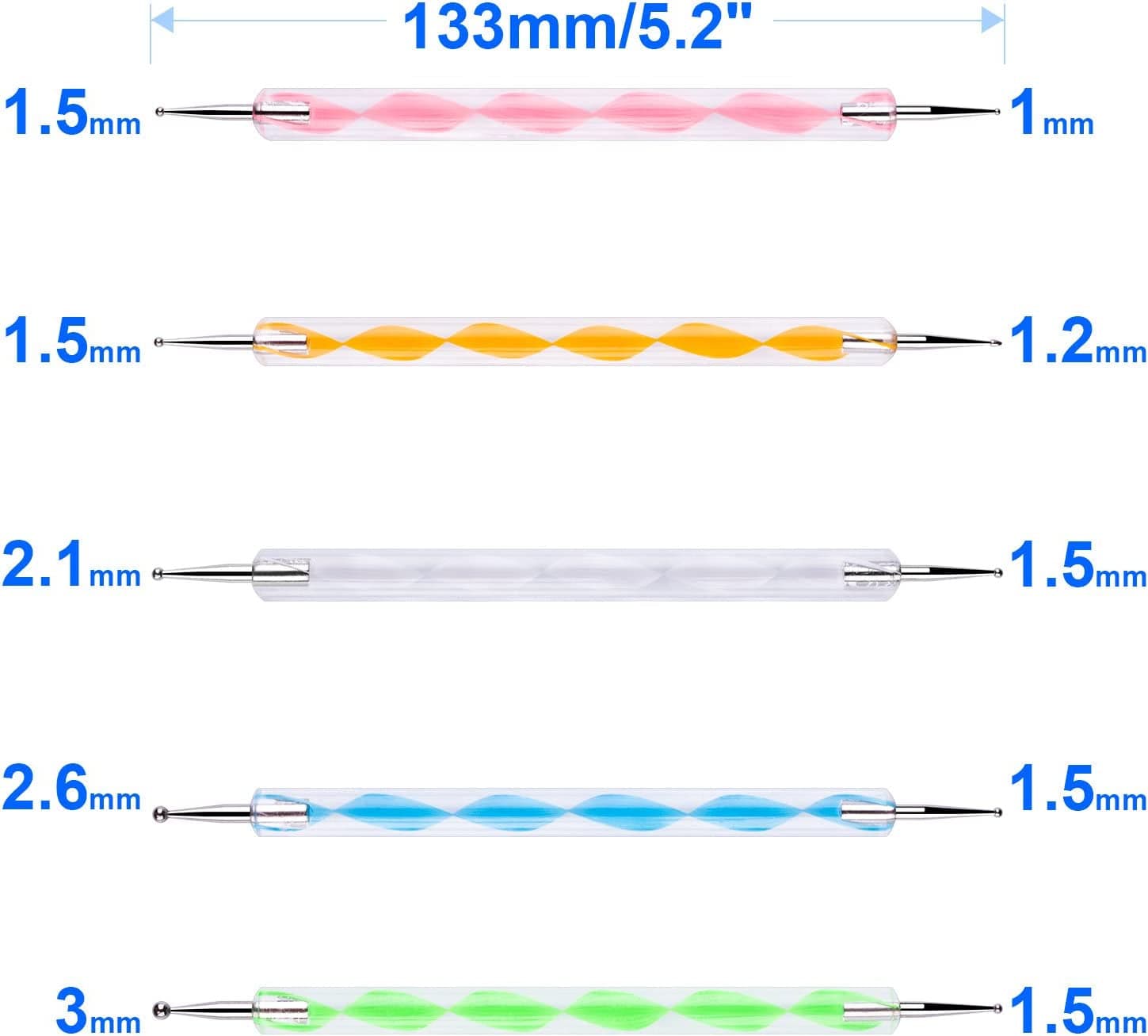 10PCS Dotting Tools Set for Nail Art, Embossing Stylus for Painting Health & Beauty > Personal Care > Cosmetics > Cosmetic Tools > Nail Tools Petutu