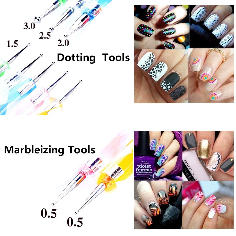 10Pcs Nail Art Gel Carving Pen Nail Dotting Tool Silicone Nail Brushe Set Nail Tools Pottery Clay Sculpting Tools,Acrylic Nail Dotting Pen 2 Way Double Ended Health & Beauty > Personal Care > Cosmetics > Cosmetic Tools > Nail Tools Bysiter