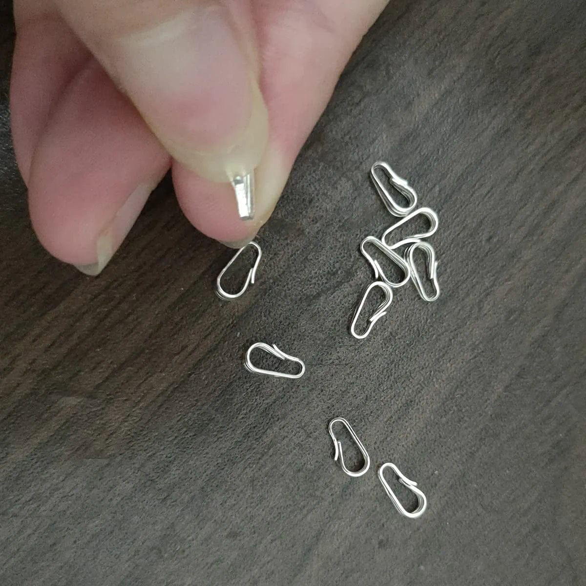 10Pcs Solid Sterling Silver Snap-On Bail Pendant Connector Finding for Jewelry Charm Necklace Component Making Supply