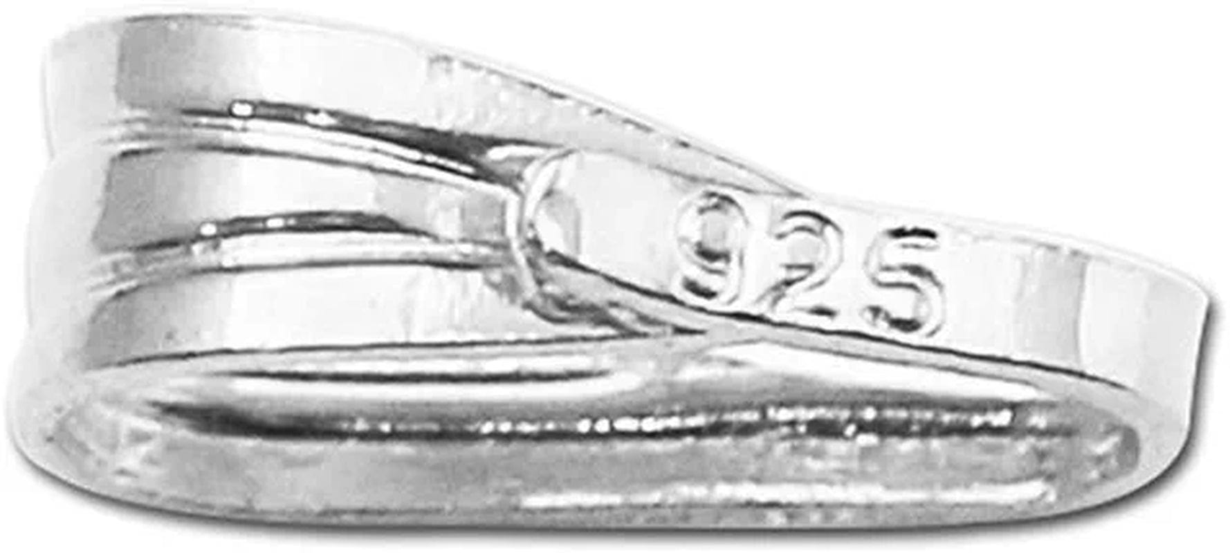 10Pcs Solid Sterling Silver Snap-On Bail Pendant Connector Finding for Jewelry Charm Necklace Component Making Supply