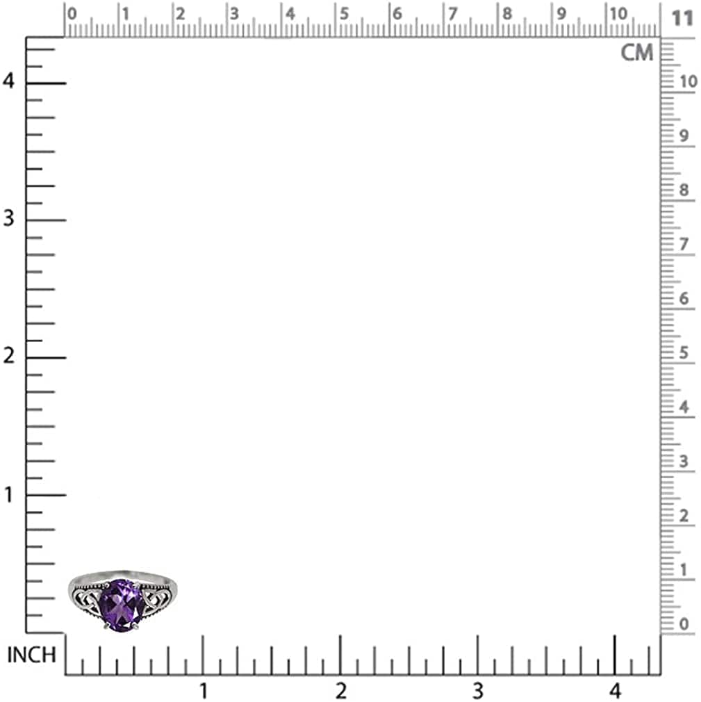 10X8Mm Oval Shape Gemstone 925 Sterling Silver Triquetra Celtic Knot Solitaire Ring Jewelry for Women