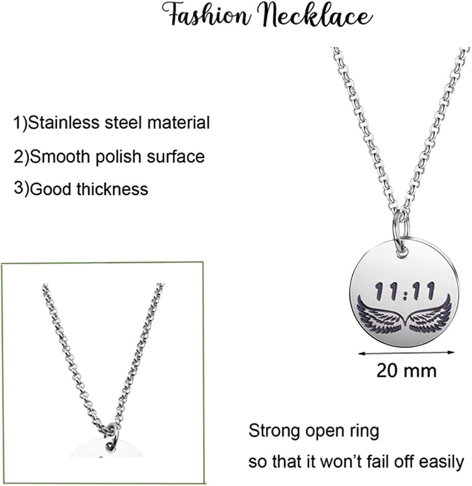 11:11 Angel Wing Necklace Make a Wish Jewelry