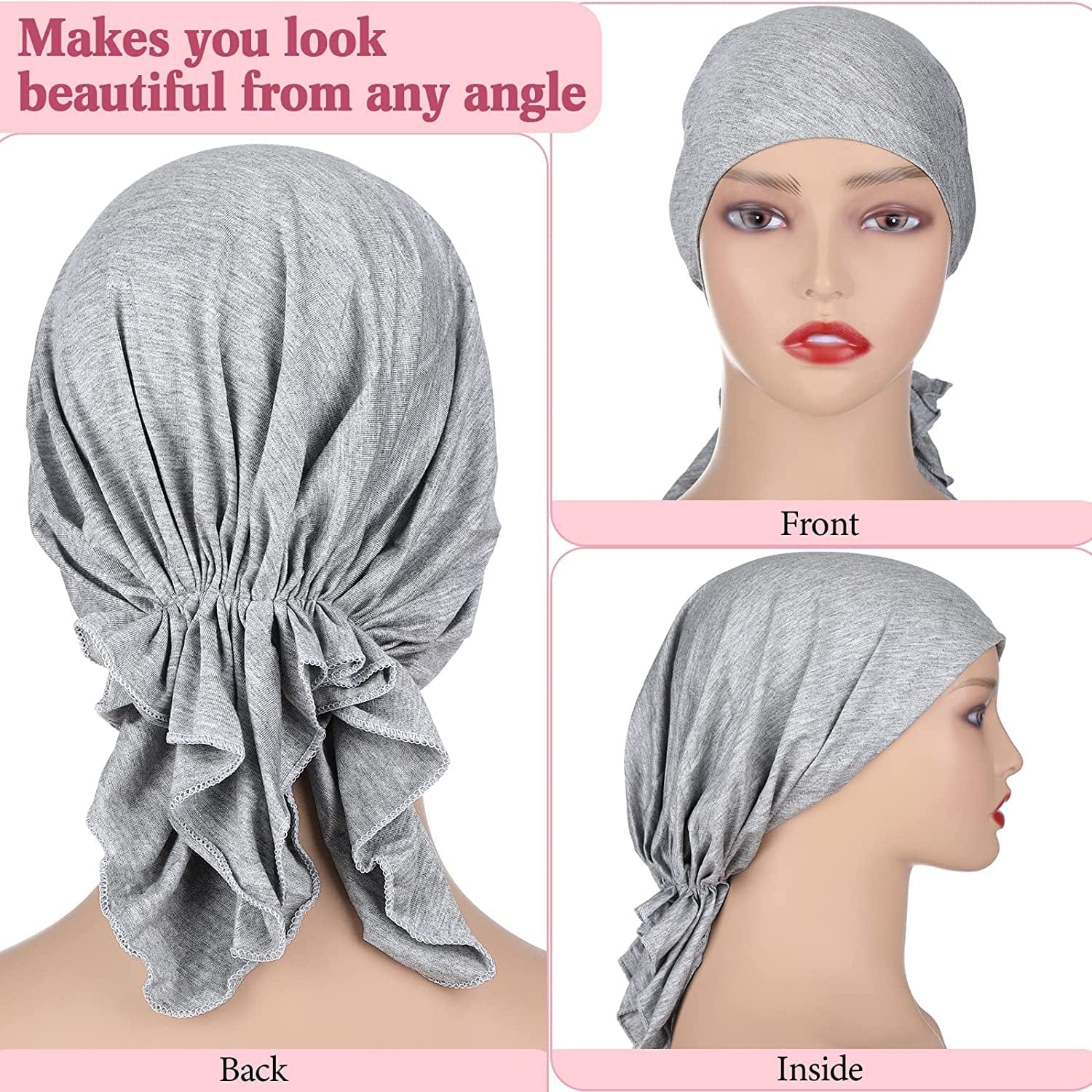 11 Pcs Headwear Turbans Head Covers for Women Pretied Head Scarves Multicolor Head Wrap Headwear for Girls Apparel & Accessories > Clothing Accessories > Headwear Janmercy