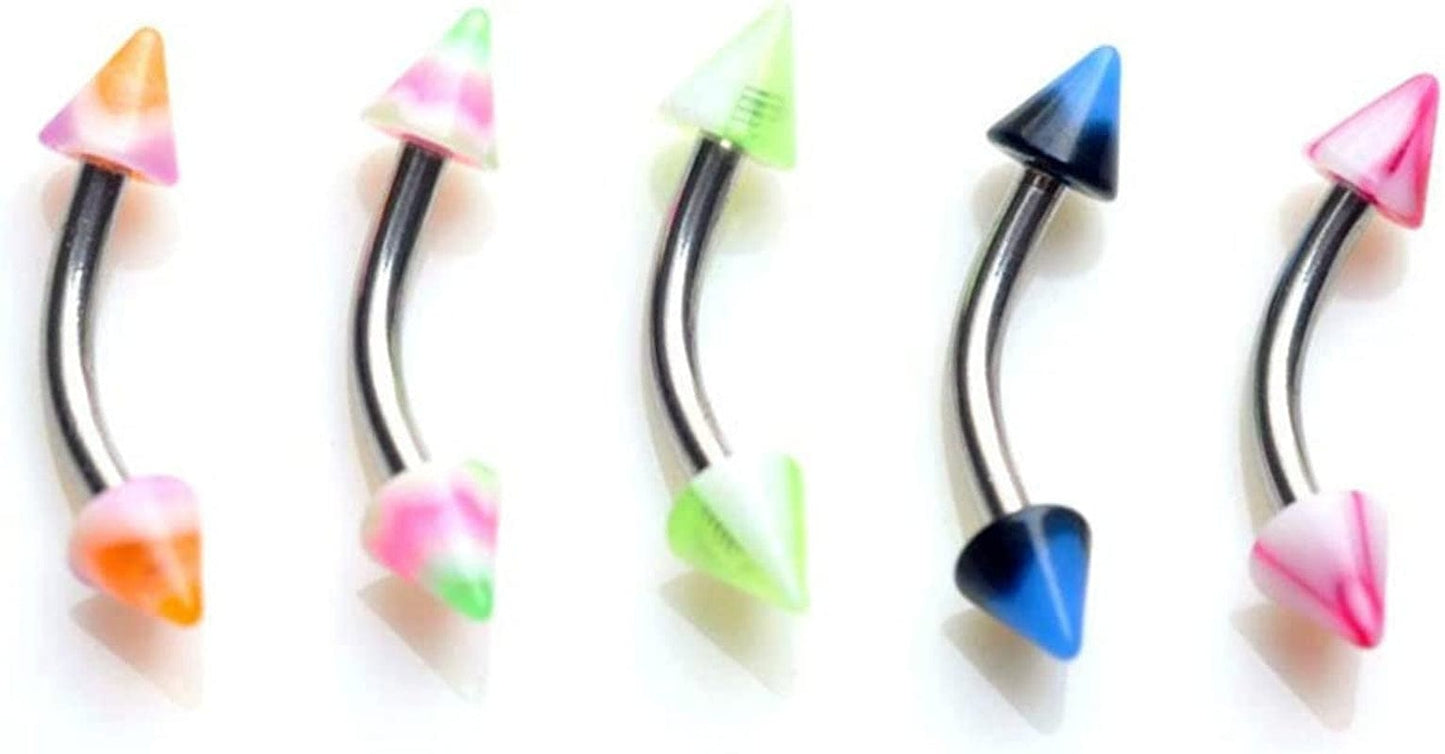 110 PCS Body Jewelry Piercing Eyebrow Navel Belly Tongue Lip Bar Ring 22 Styles Apparel & Accessories > Jewelry > Body Jewelry Skylarking