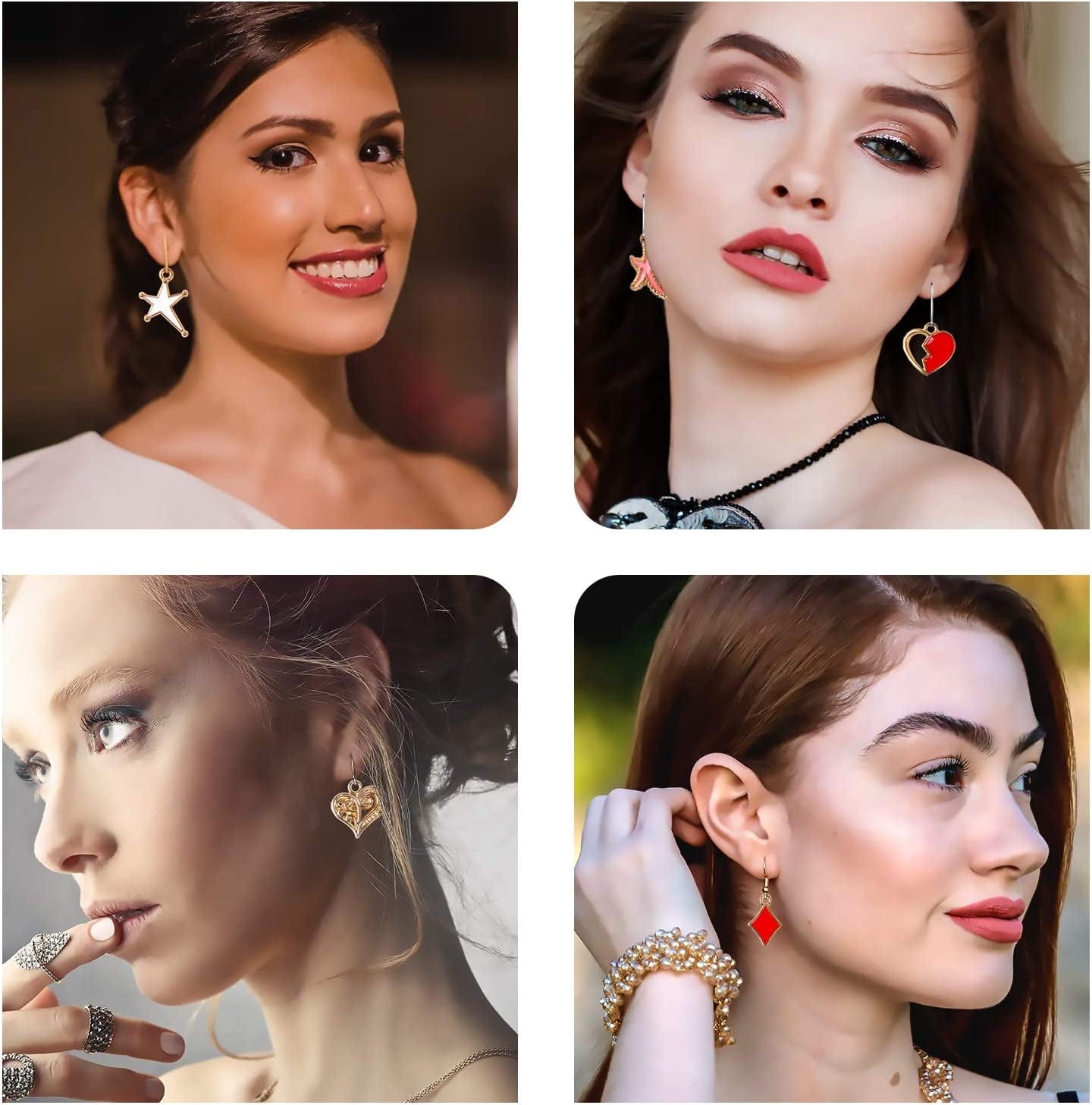 110Pcs Assorted Gold Plated Enamel Pendants Necklace Bracelet Charms for Jewelry Making