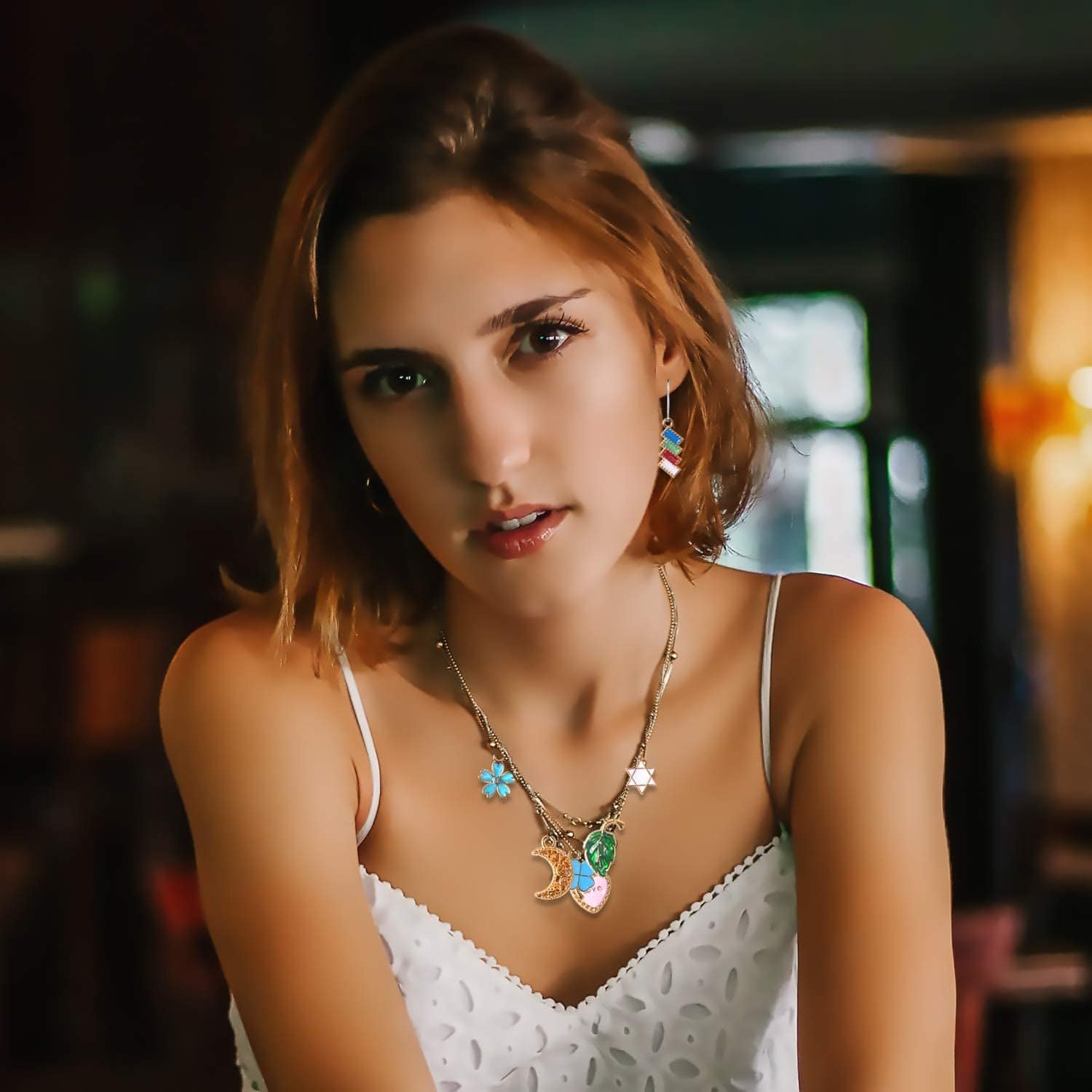 110Pcs Assorted Gold Plated Enamel Pendants Necklace Bracelet Charms for Jewelry Making