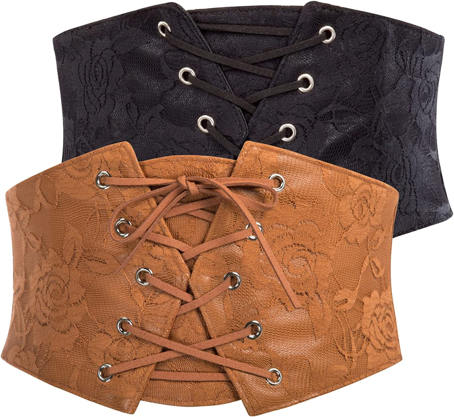 GRACE KARIN Women'S Elastic Stretch Corset Waist Cincher Belt Apparel & Accessories > Clothing Accessories > Belts GRACE KARIN Black and Brown Large