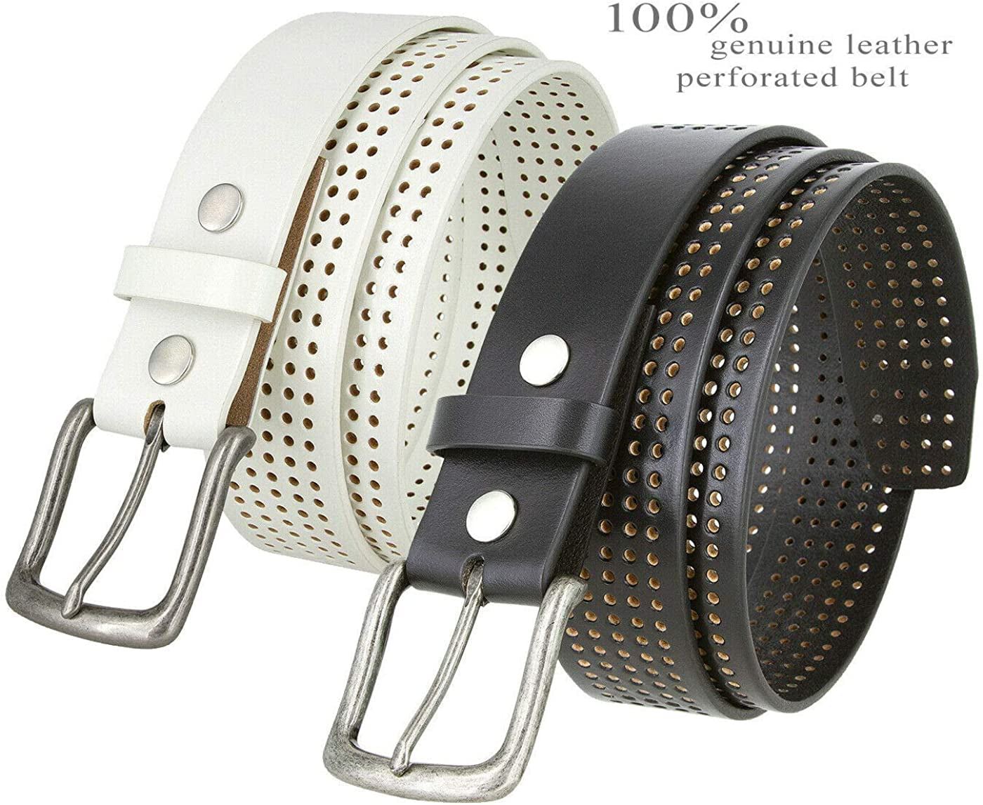 Western Floral Engraved Embossed Tooled Genuine Leather Belt Strap or Belt 1-1/2"(38Mm) Wide, Multi-Style Options Apparel & Accessories > Clothing Accessories > Belts Belts.com