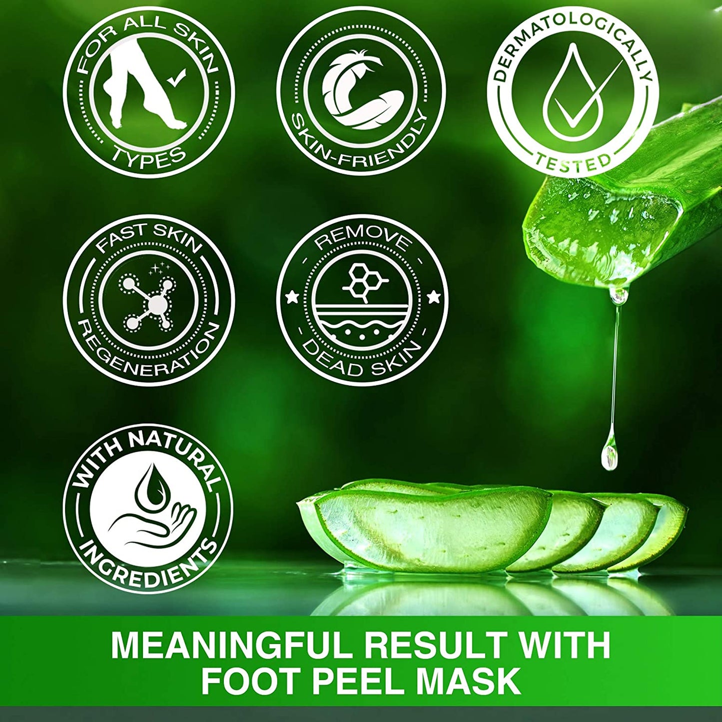 Exfoliating Foot Peel Mask 2 Pack - Baby Feet Peeling Mask for Dead Skin - Remove Calluses, Cracked Heels Repair Dry Toe Skin - Baby Soft Feet Gel Socks - Natural Foot Care Treatment with Aloe Vera Health & Beauty > Personal Care > Foot Care OK Goods