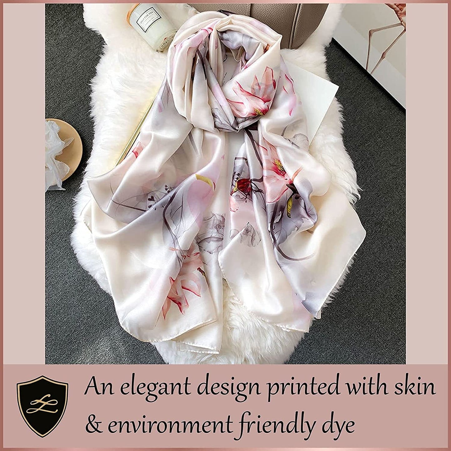 Silk Scarf Women Chiffon Shawl Stain Neckerchief Head Wrap Lightweight Scarf Ladies Hijab Vintage Painting Bridal Shawl Chiffon Scarf Muslim Colorful Cloth Silk Scarf White180*90Cm Apparel & Accessories > Clothing Accessories > Scarves & Shawls WEIGEER