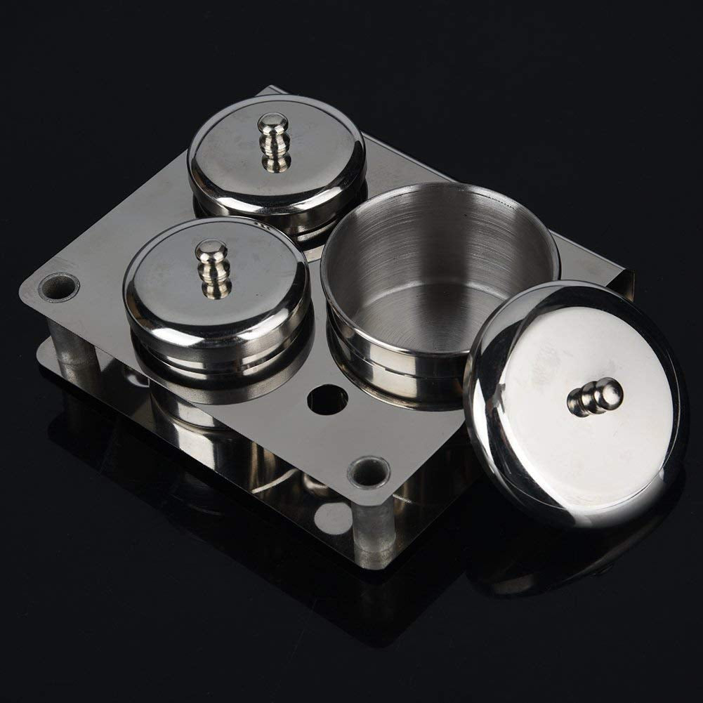 Nail Liquid Container, Mini Stainless Steel Dish Pot Liquid Powder Cup Lid Bowl Nail Art Tools Acrylic Nail Art Equipment Mini Bowl Cup Tray Pot Container Organizer Holder with Lid, 3Pcs Health & Beauty > Personal Care > Cosmetics > Cosmetic Tools > Nail Tools Zerone