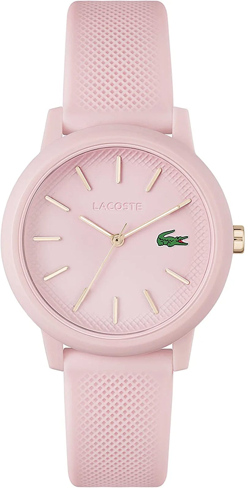 .12.12 Women'S Quartz Plastic and Silicone Strap Watch Pink