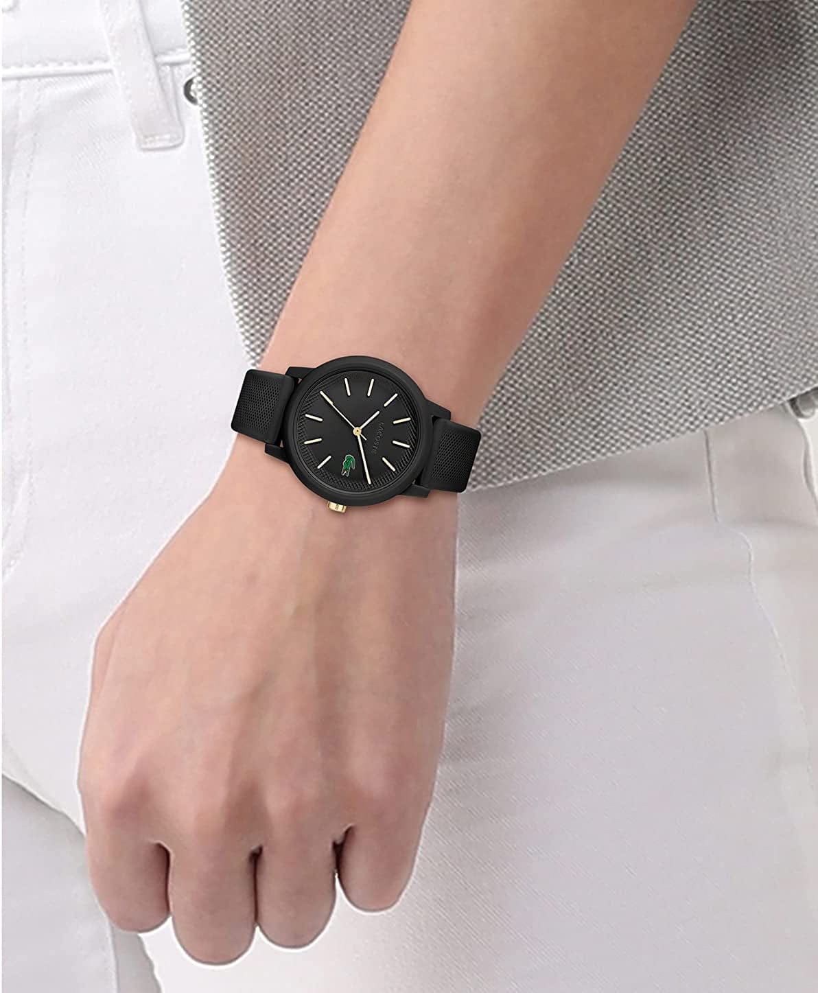 .12.12 Women'S Quartz Plastic and Silicone Strap Watch