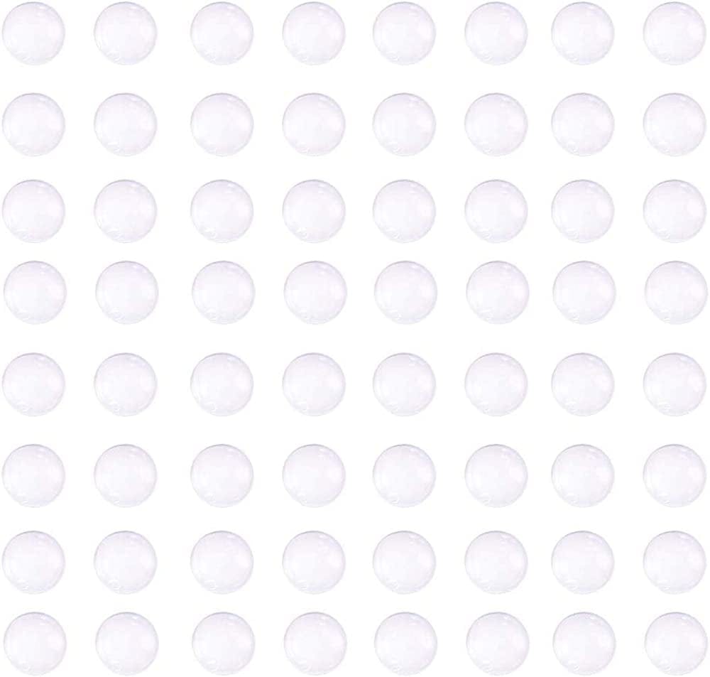 12 MM 100 Pcs Glass Cabochons round Small Clear for Jewelry Making Art Craft Project DIY Charms Rings Earring Necklace Cameo Pendants