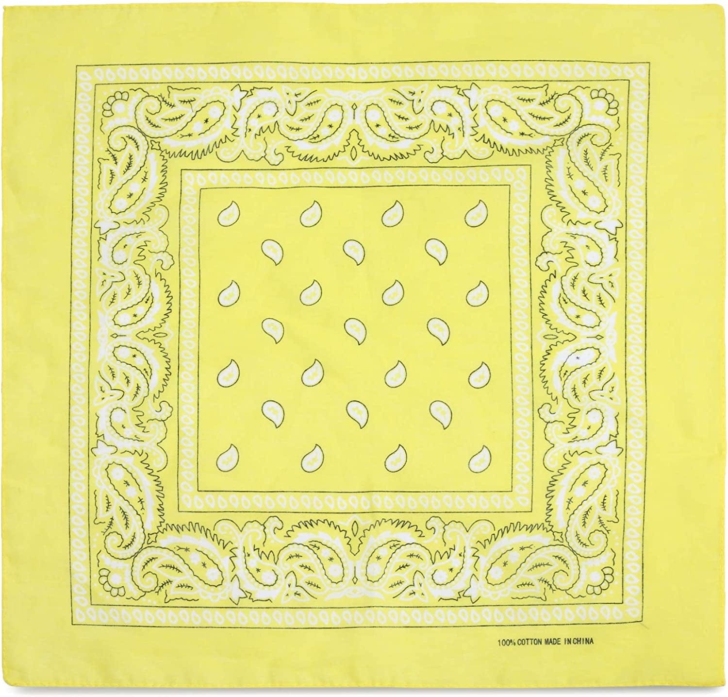 12-Pack Bandana Head & Face Wrap - Washable, Reusable, Unisex, 100% Cotton Apparel & Accessories > Clothing Accessories > Bandanas & Headties Daisy Rose