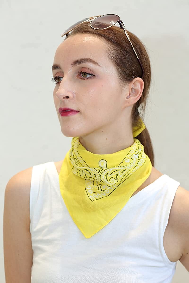 12-Pack Bandana Head & Face Wrap - Washable, Reusable, Unisex, 100% Cotton Apparel & Accessories > Clothing Accessories > Bandanas & Headties Daisy Rose