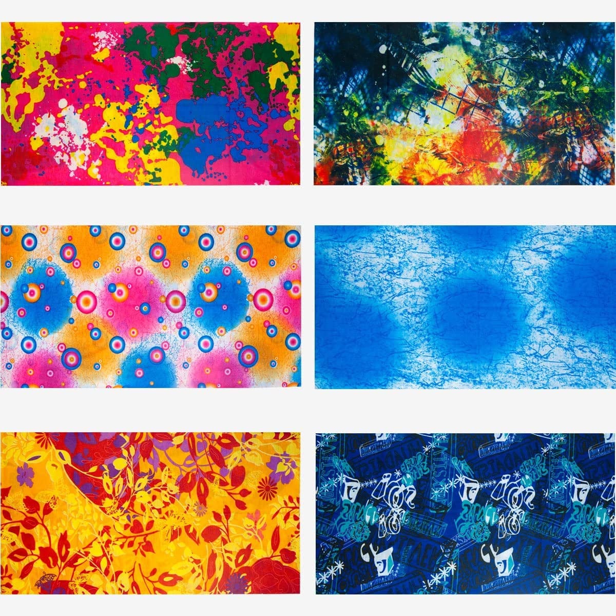 12 Pack Random Seamless Bandana Headwear Face Scarf Mask Magic Head Wrap for Women/Men Motorcycle Neck Gaiter Balaclava Headband for Sports Apparel & Accessories > Clothing Accessories > Headwear Heyah