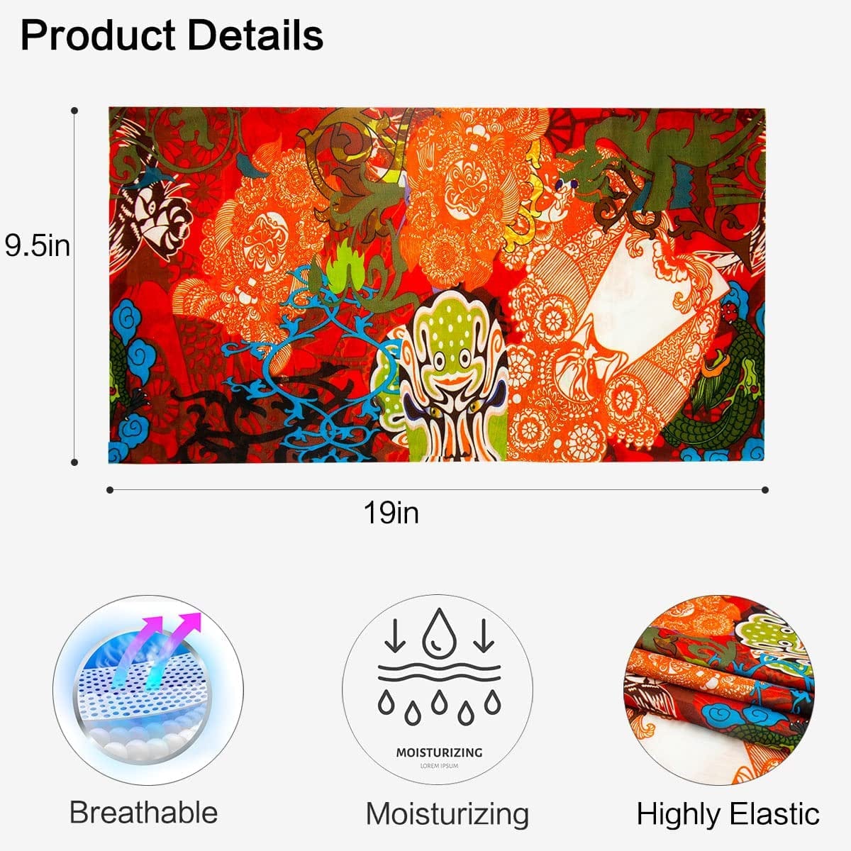 12 Pack Random Seamless Bandana Headwear Face Scarf Mask Magic Head Wrap for Women/Men Motorcycle Neck Gaiter Balaclava Headband for Sports Apparel & Accessories > Clothing Accessories > Headwear Heyah