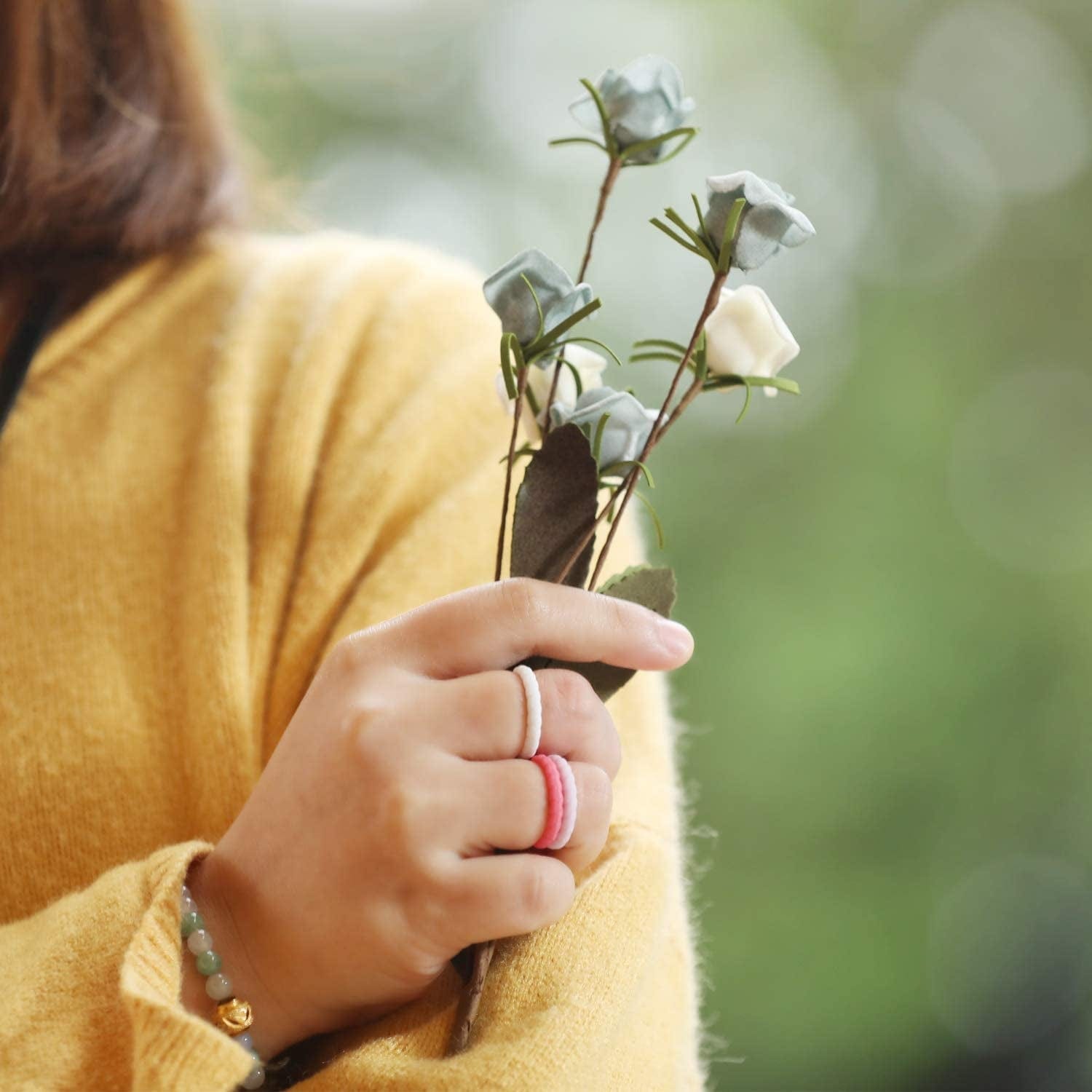 12 Packs Silicone Wedding Rings for Women, Thin Braided Rubber Wedding Bands Stackable Ring, Hypoallergenic Silicone