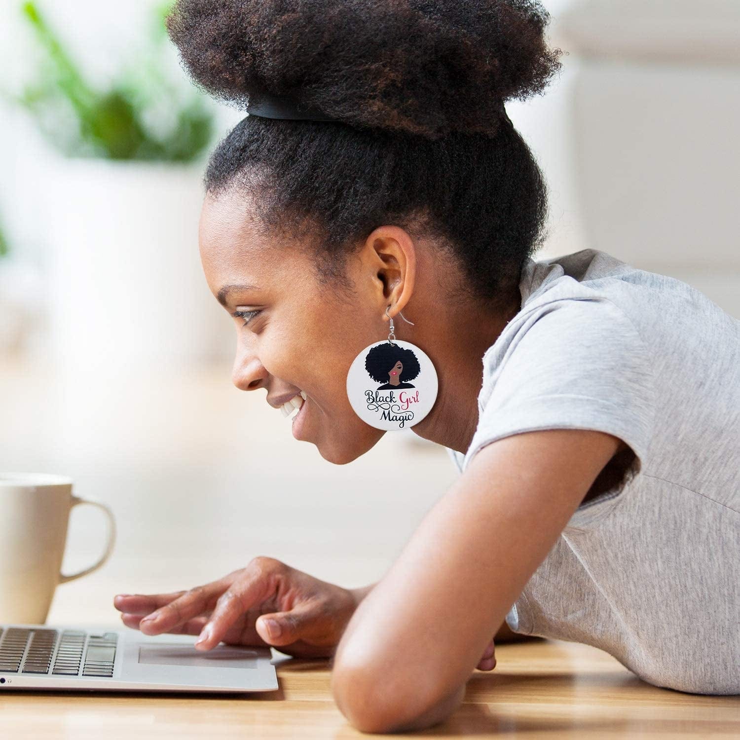 12 Pairs African Map Women Earrings round Natural Wooden Painted Earrings Ethnic Style Dangle Earring (African Themed Patterns) Apparel & Accessories > Jewelry > Earrings Hicarer
