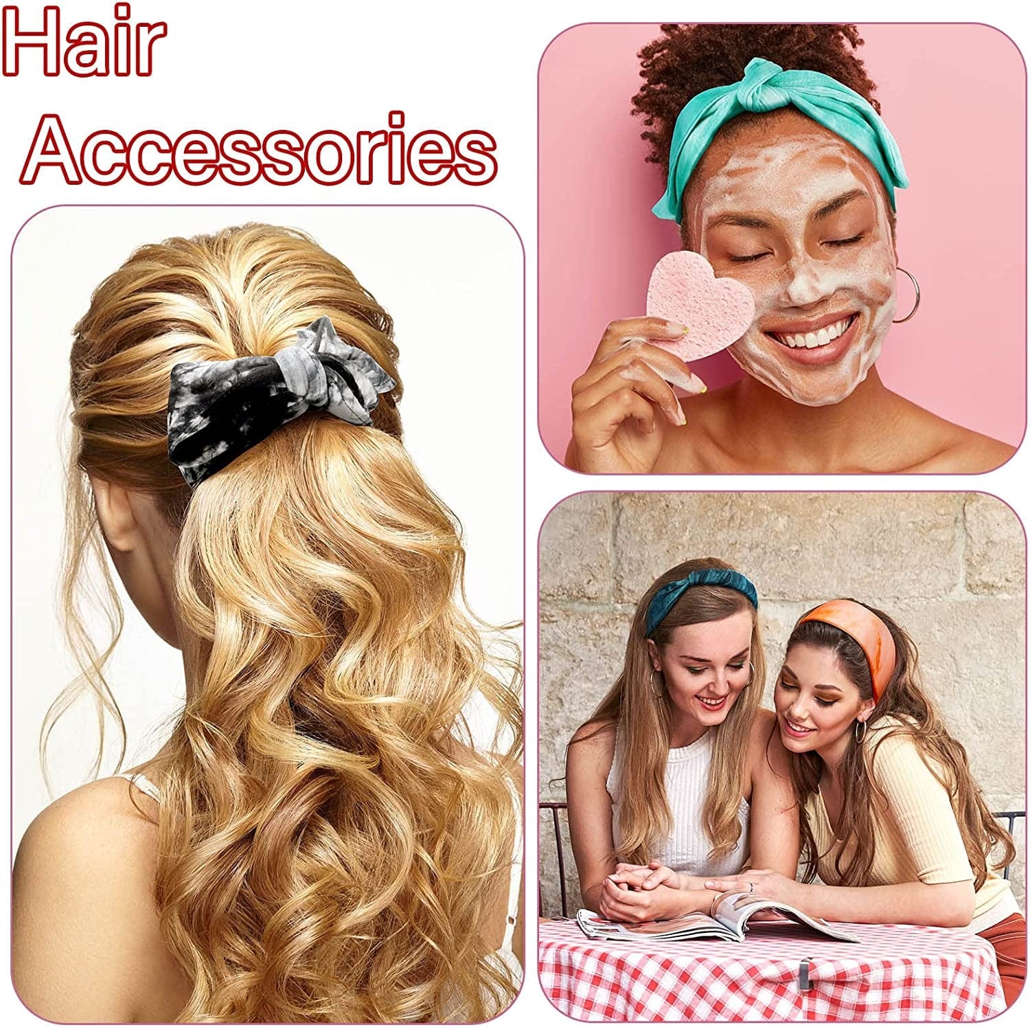 12 Pcs Dye Tie Headbands Adjustable Tie on Headband Elastic Sweat Sports Bandana Non Slip Sports Head Ties for Women Athletic Hair Head Band for Men Running Yoga Soccer Workout Accessories, 12 Colors Apparel & Accessories > Clothing Accessories > Bandanas & Headties Civaner