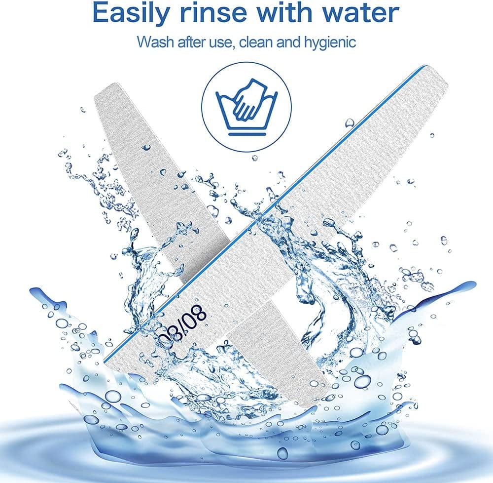 12 PCS Nail Files for Acrylic Nails, 80/80 Grit Nail File for Poly Nail Extension Gel Emery Boards Nail Files Doubled Sides Coarse Washable Nail File Manicure Tools for Home and Salon Use Health & Beauty > Personal Care > Cosmetics > Cosmetic Tools > Nail Tools BLESWIN