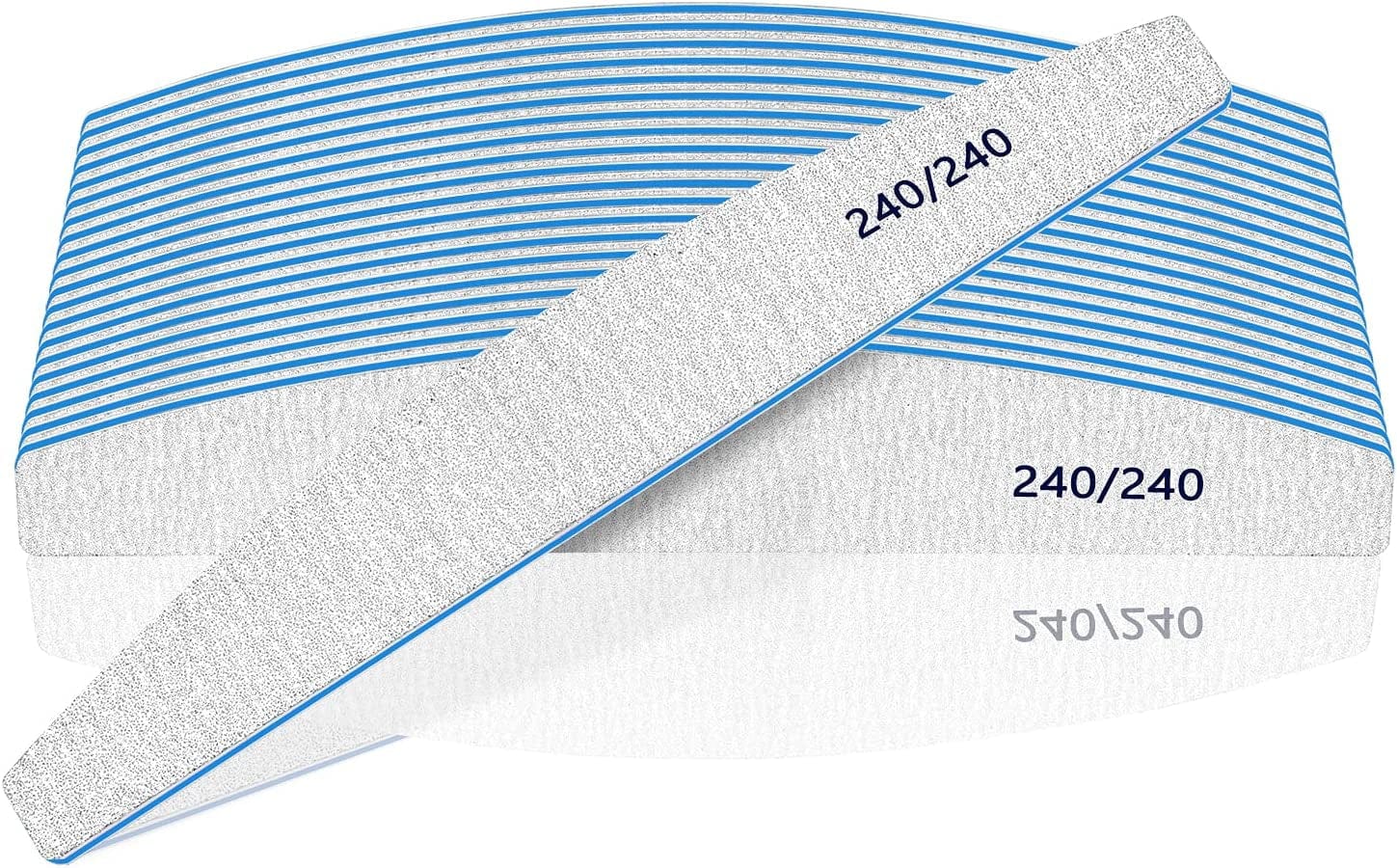 12 PCS Nail Files for Acrylic Nails, 80/80 Grit Nail File for Poly Nail Extension Gel Emery Boards Nail Files Doubled Sides Coarse Washable Nail File Manicure Tools for Home and Salon Use Health & Beauty > Personal Care > Cosmetics > Cosmetic Tools > Nail Tools BLESWIN 240/240 Grit Natural Nails