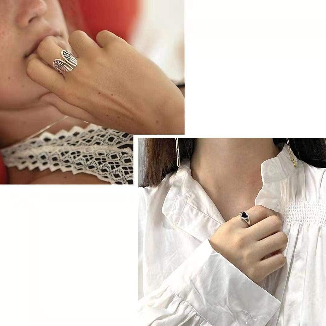 12 Pcs Silver Plated Frog Rings Set, Cute Animal Open Rings Pack, Vintage Goth Hippie Matching Rings, Cute and Stylish, Snake, Hug, Cat, Lucky Face Rings for Couples, Gift for Women Men Girls