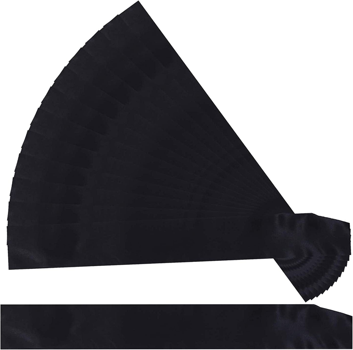 12 Pieces Blank Satin Sashes Plain Sashes Party Accessory for Graduation Wedding Party DIY Supplies(White) Apparel & Accessories > Clothing Accessories > Sashes Patelai Black