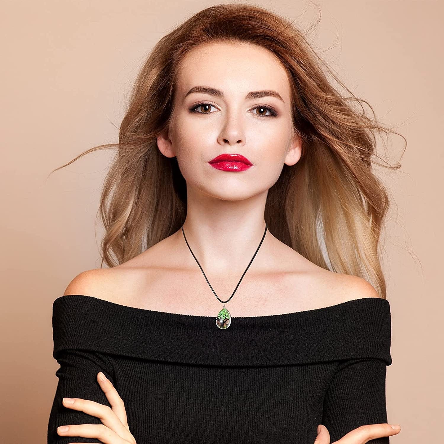 12 Pieces Dried Flower Tree Pendant Mixed Colors Transparent Resin Charms Water Drop Glass Beads Lacework Pressed Flower Charms for Necklace Making Jewelry DIY Craft , 0.7 X 1 X 0.3 Inch