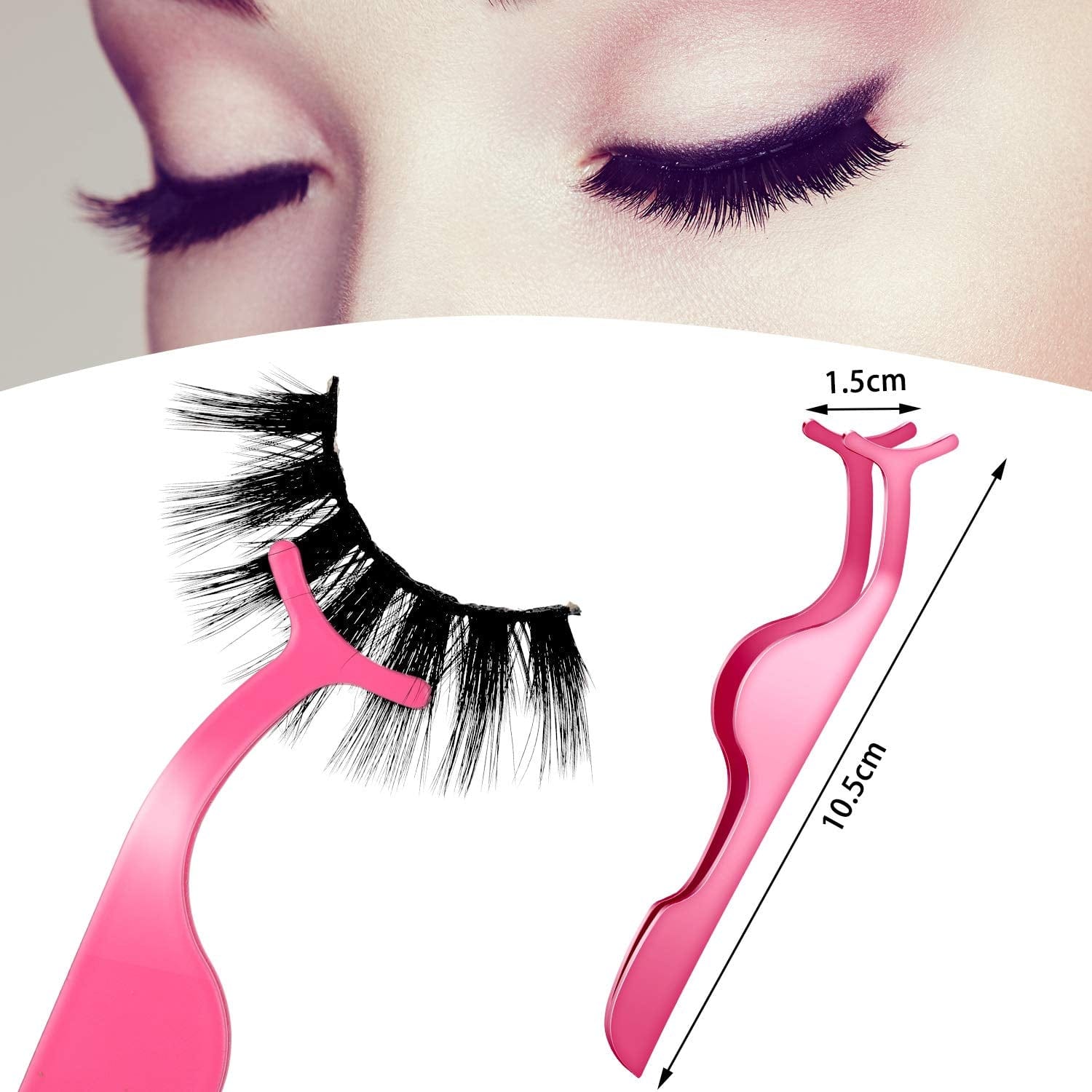 12 Pieces False Eyelashes Applicator Tool Stainless Steel Eyelash Extension Tweezers Remover Clip Tweezers Nipper Eyelash Makeup Tools for Women Eyelash Application and Removal (Pink) Health & Beauty > Personal Care > Cosmetics > Cosmetic Tools > Makeup Tools Honoson