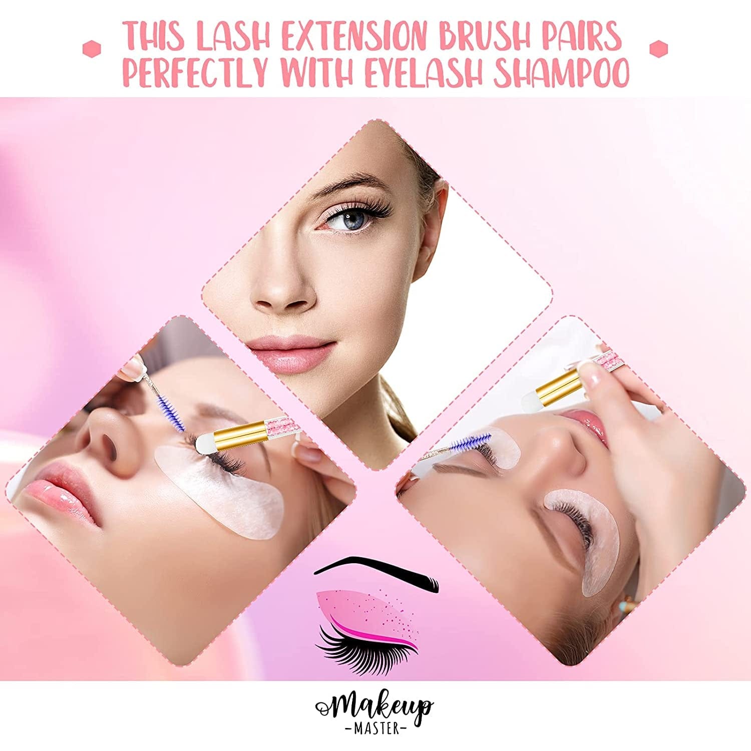 12 Pieces Glitter Lash Shampoo Brushes, Nose Pore Deep Cleaning Brush, Peel off Blackhead Removing Brush Tool, Cosmetic Lash Cleanser Brush, Facial Cleansing Brushes with Crystal Handle, 6 Colors Health & Beauty > Personal Care > Cosmetics > Cosmetic Tools > Makeup Tools Patelai